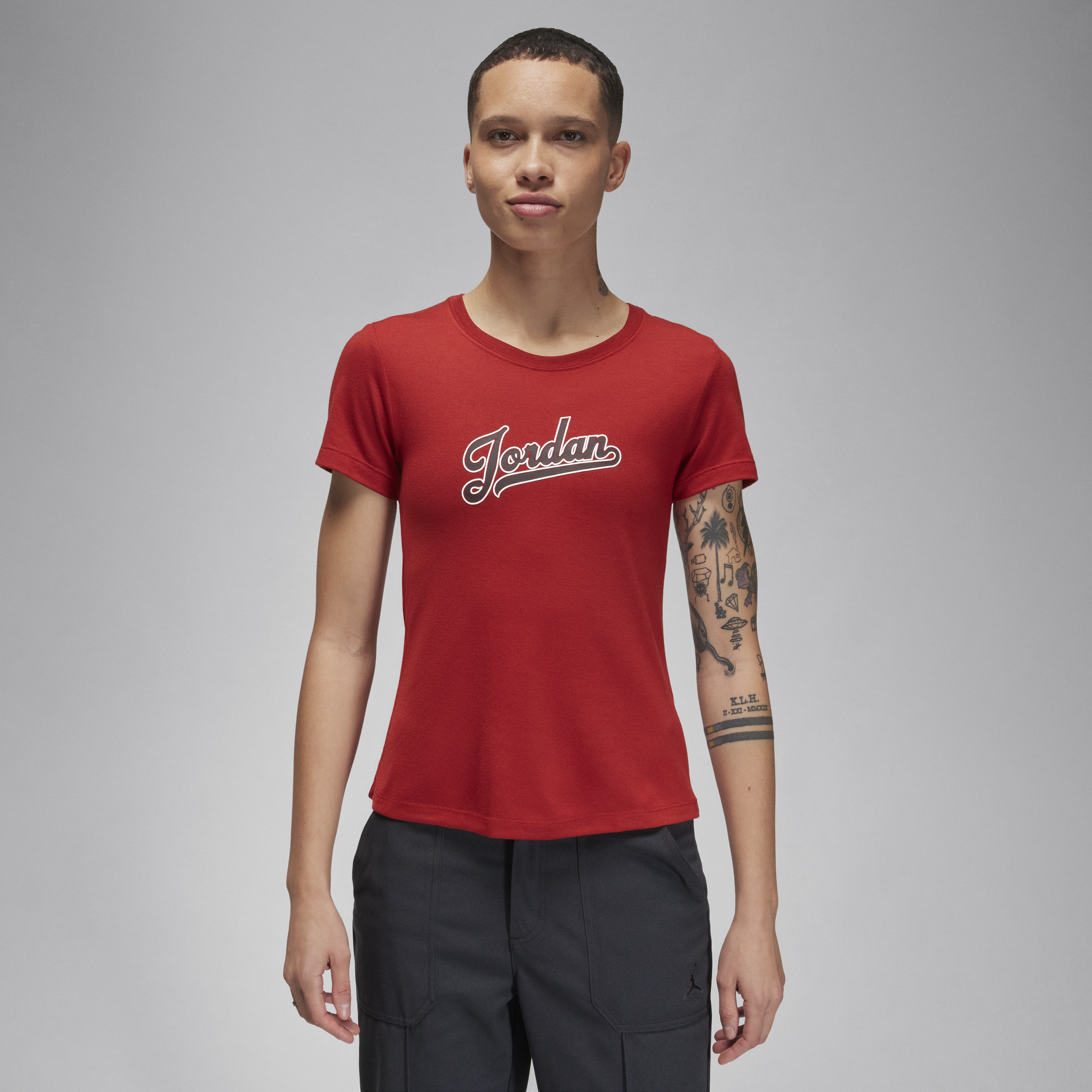 Nike Slank Jordan-T-shirt til kvinder - rød