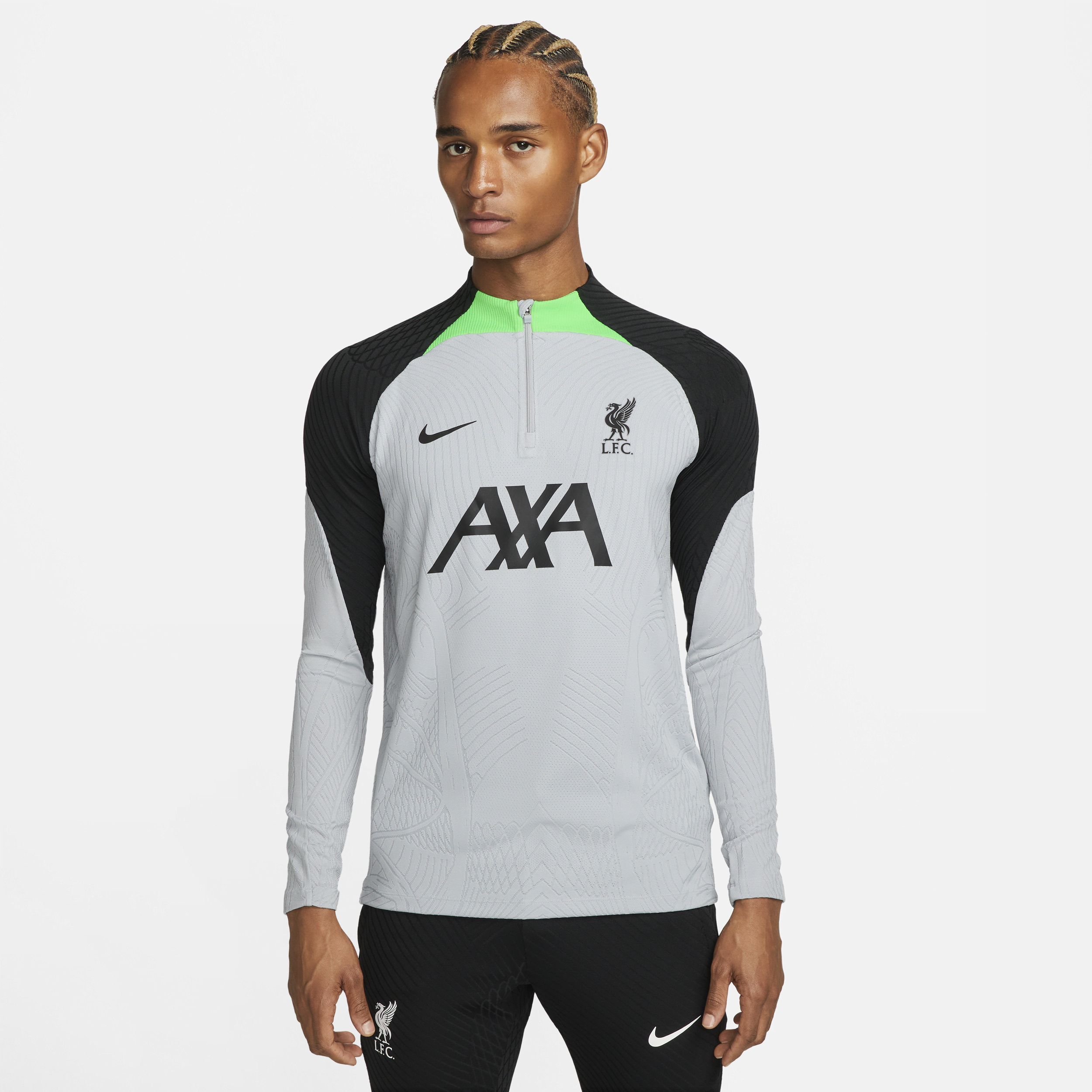 Liverpool FC Strike Elite Camiseta de entrenamiento de fútbol de tejido Knit Nike Dri-FIT ADV - Hombre - Gris