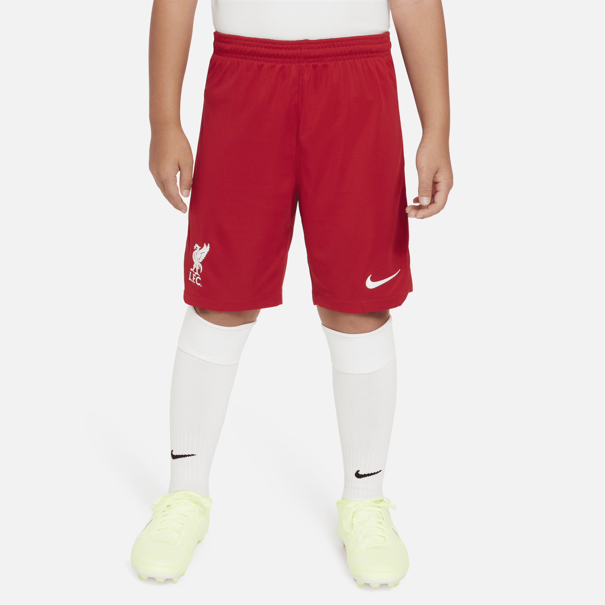 Shorts da calcio Nike Dri-FIT Liverpool FC 2023/24 Stadium per ragazzi – Home - Rosso