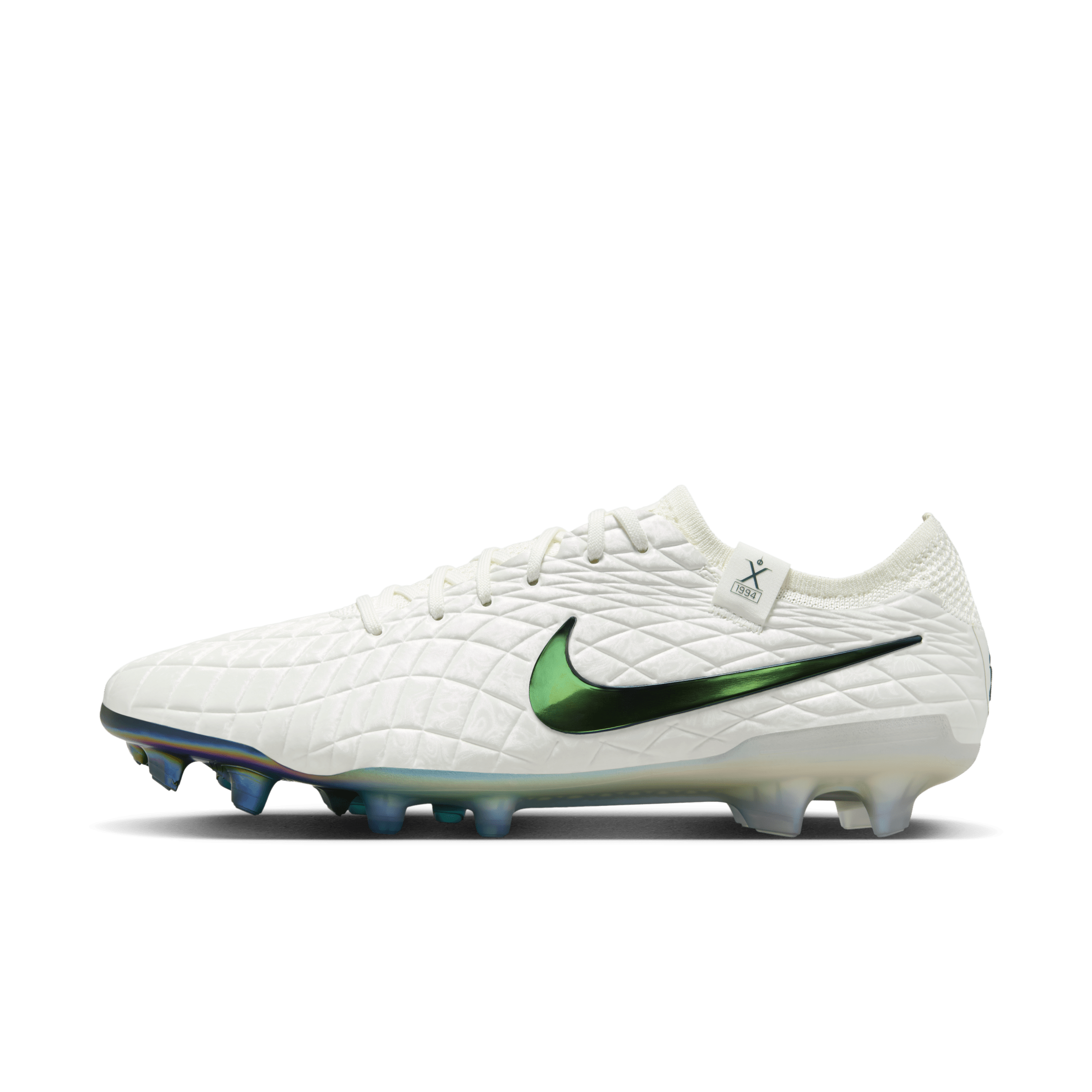 Nike Tiempo Pearl Legend 10 Elite SE low-top voetbalschoenen (stevige ondergronden) - Wit