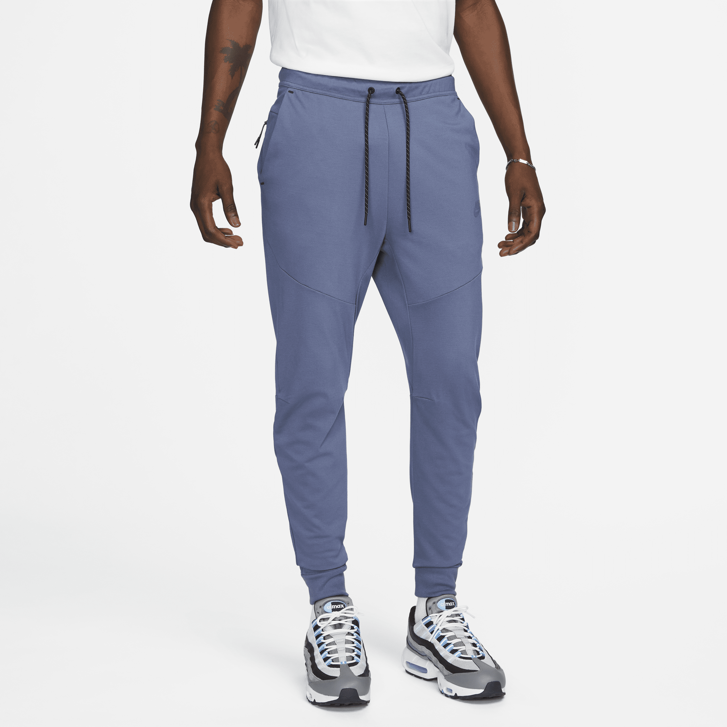 Lette Nike Sportswear Tech Fleece-joggers med slank pasform til mænd - blå