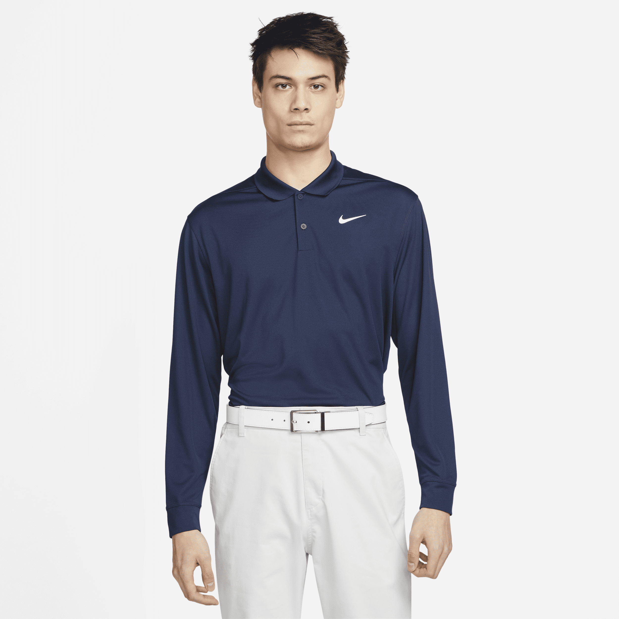 Polo da golf a manica lunga Nike Dri-FIT Victory – Uomo - Blu