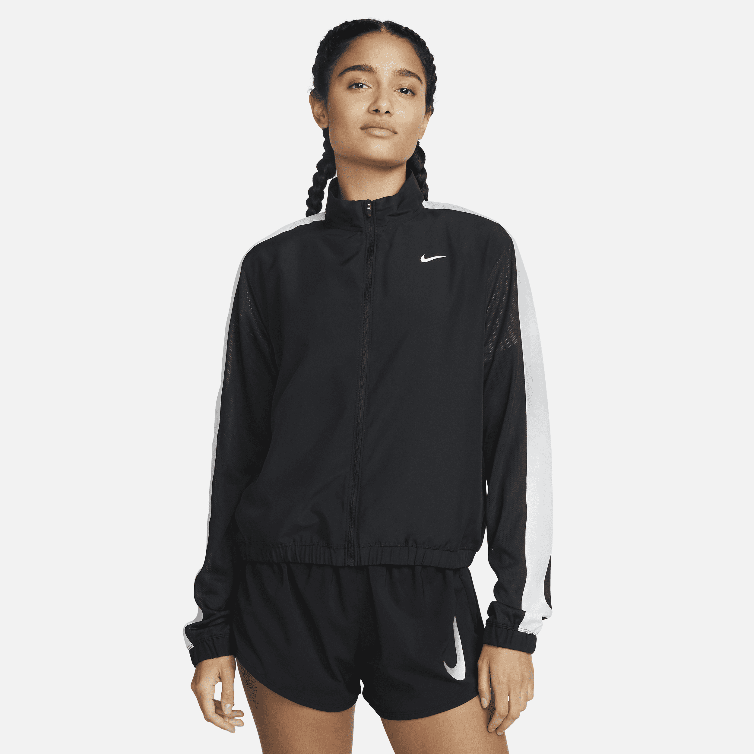 Nike Dri-FIT Swoosh Run Hardloopjack voor dames - Zwart