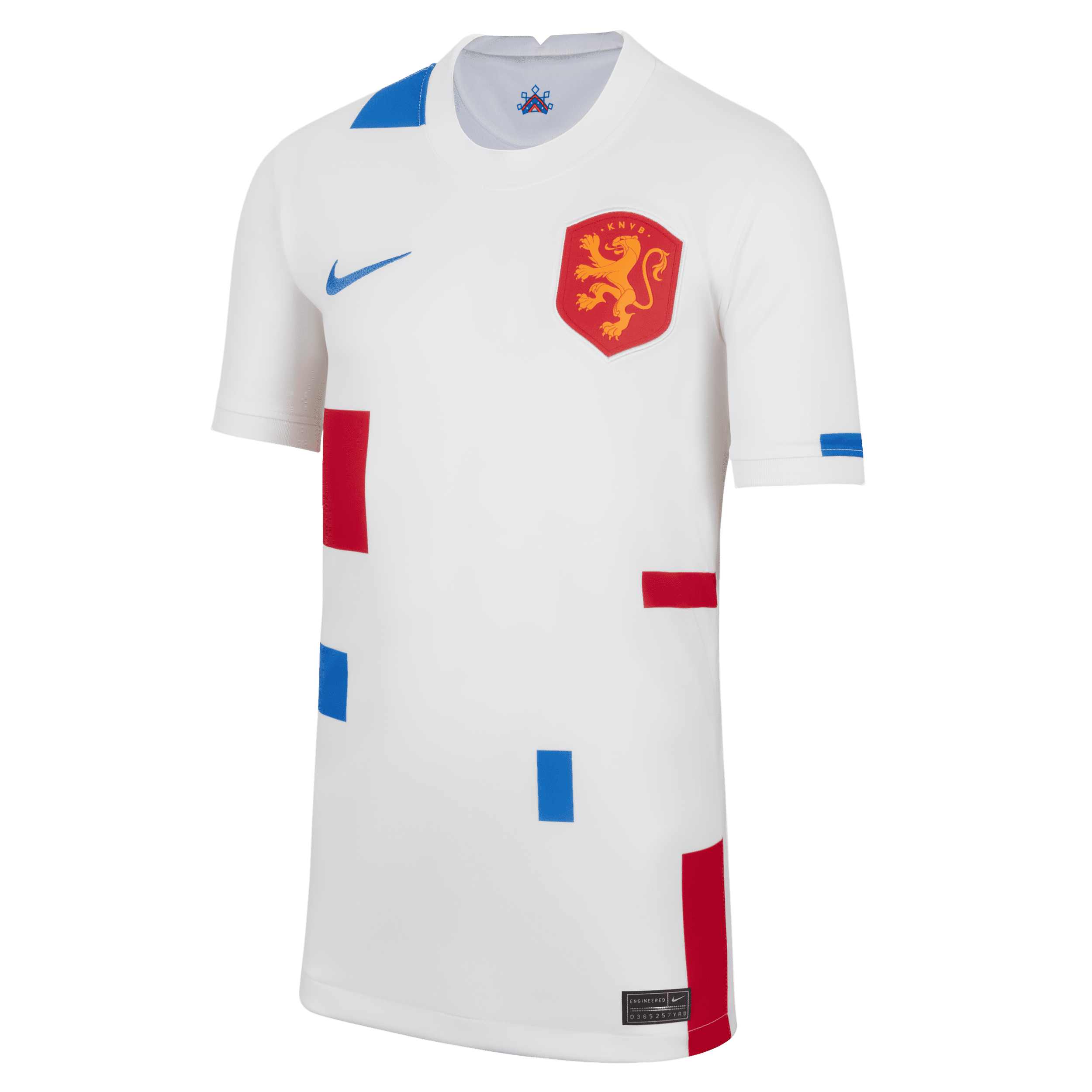 Nike Holland 2022 Stadium Away-fodboldtrøje til større børn - hvid