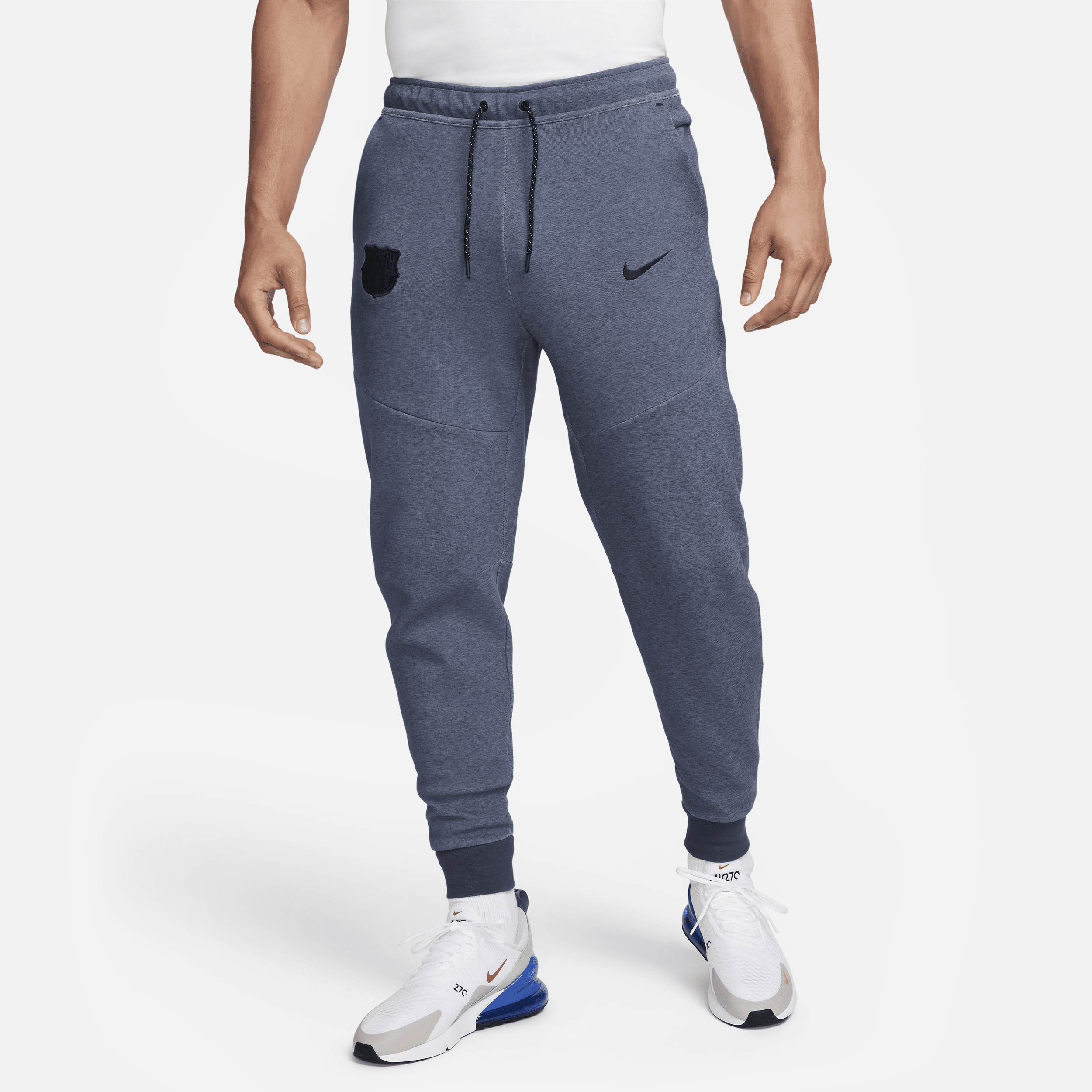 Pantaloni jogger da calcio Nike FC Barcelona Tech Fleece da uomo – Terza - Blu