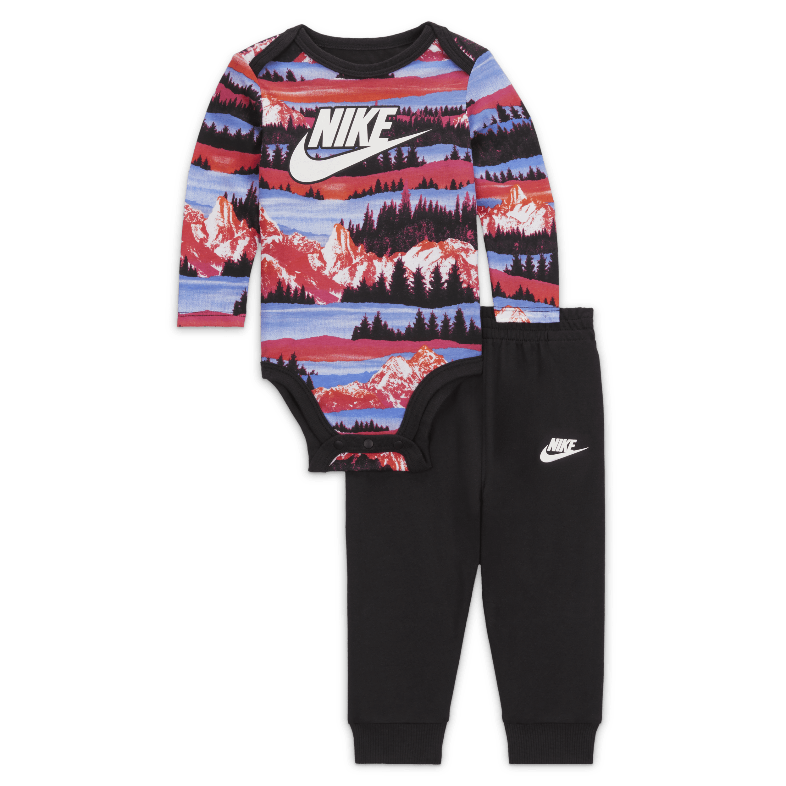 Completo in 2 pezzi con body e pantaloni Nike Sportswear Snow Day – Neonati - Nero