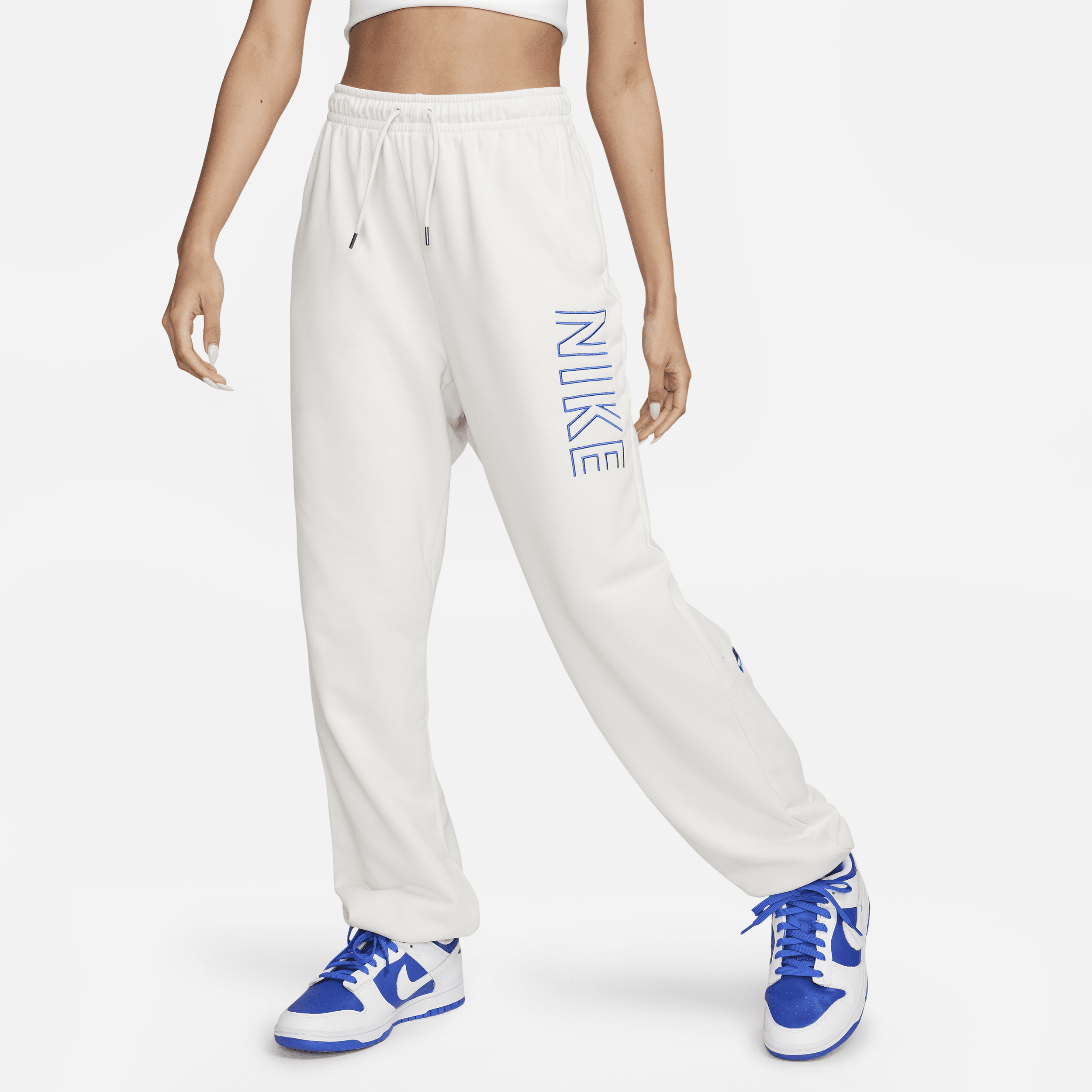 Nike Sportswear oversized joggingbroek met hoge taille voor dames - Grijs
