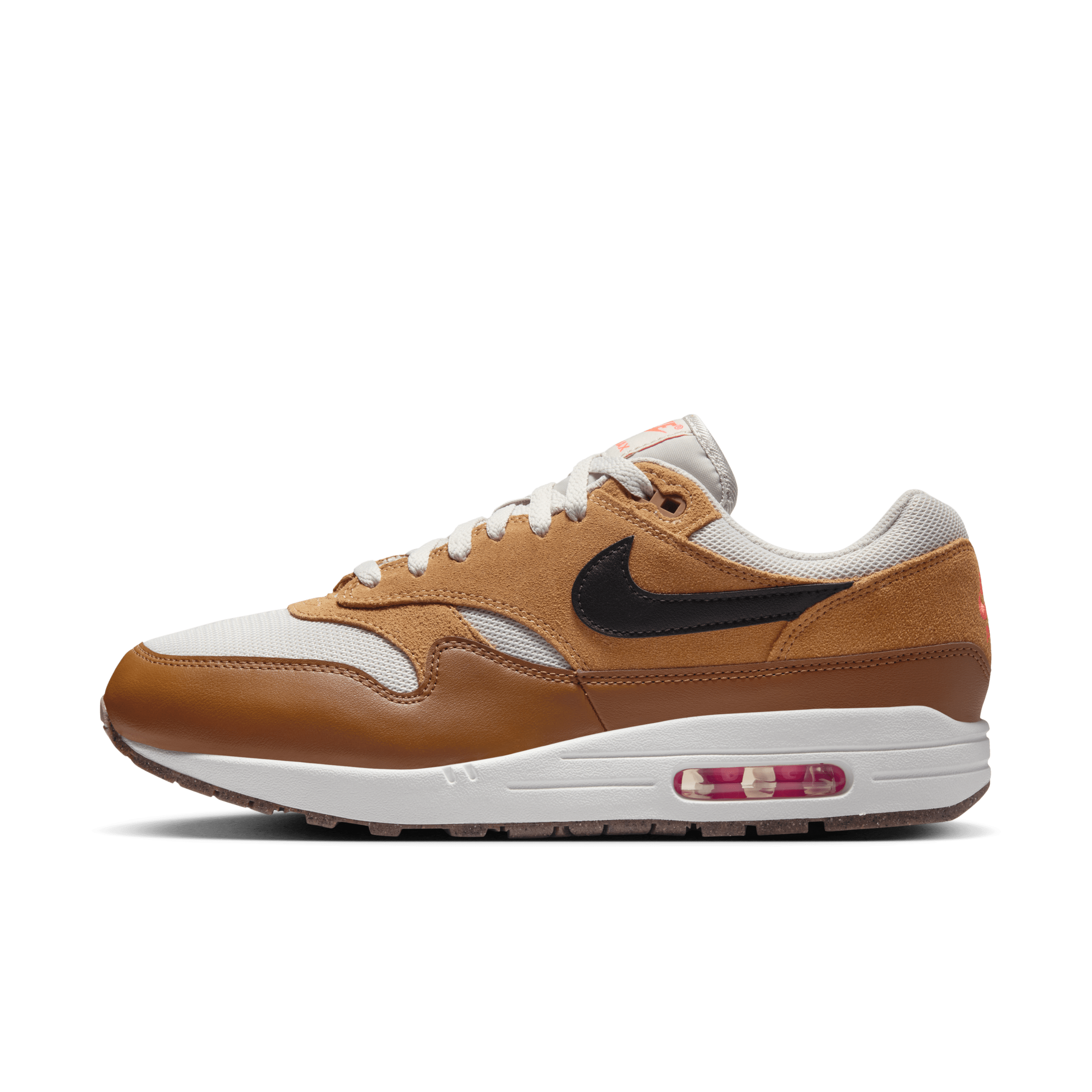 Nike air max 1 grijs oranje best sale