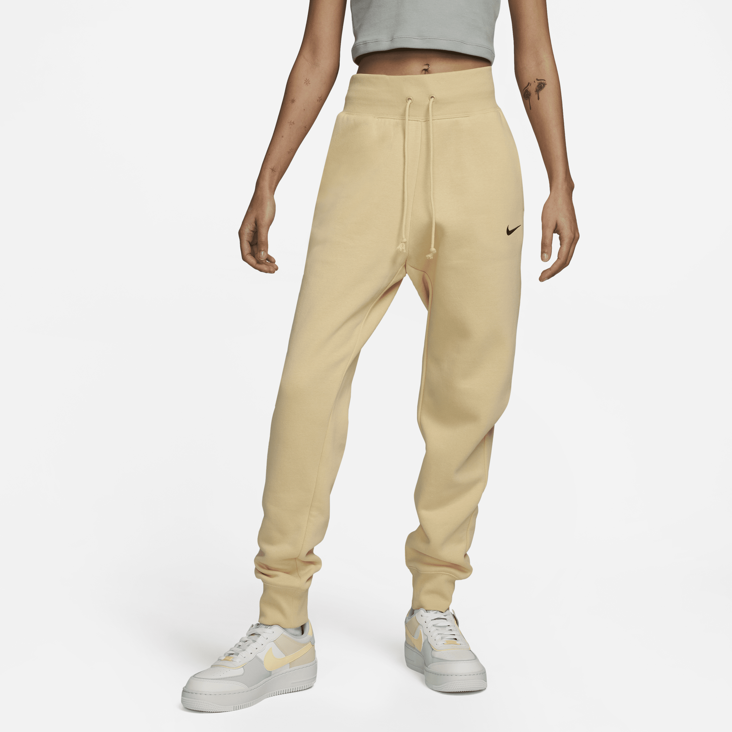 Nike Sportswear Phoenix Fleece-fleecejoggingbukser med høj talje til kvinder - brun