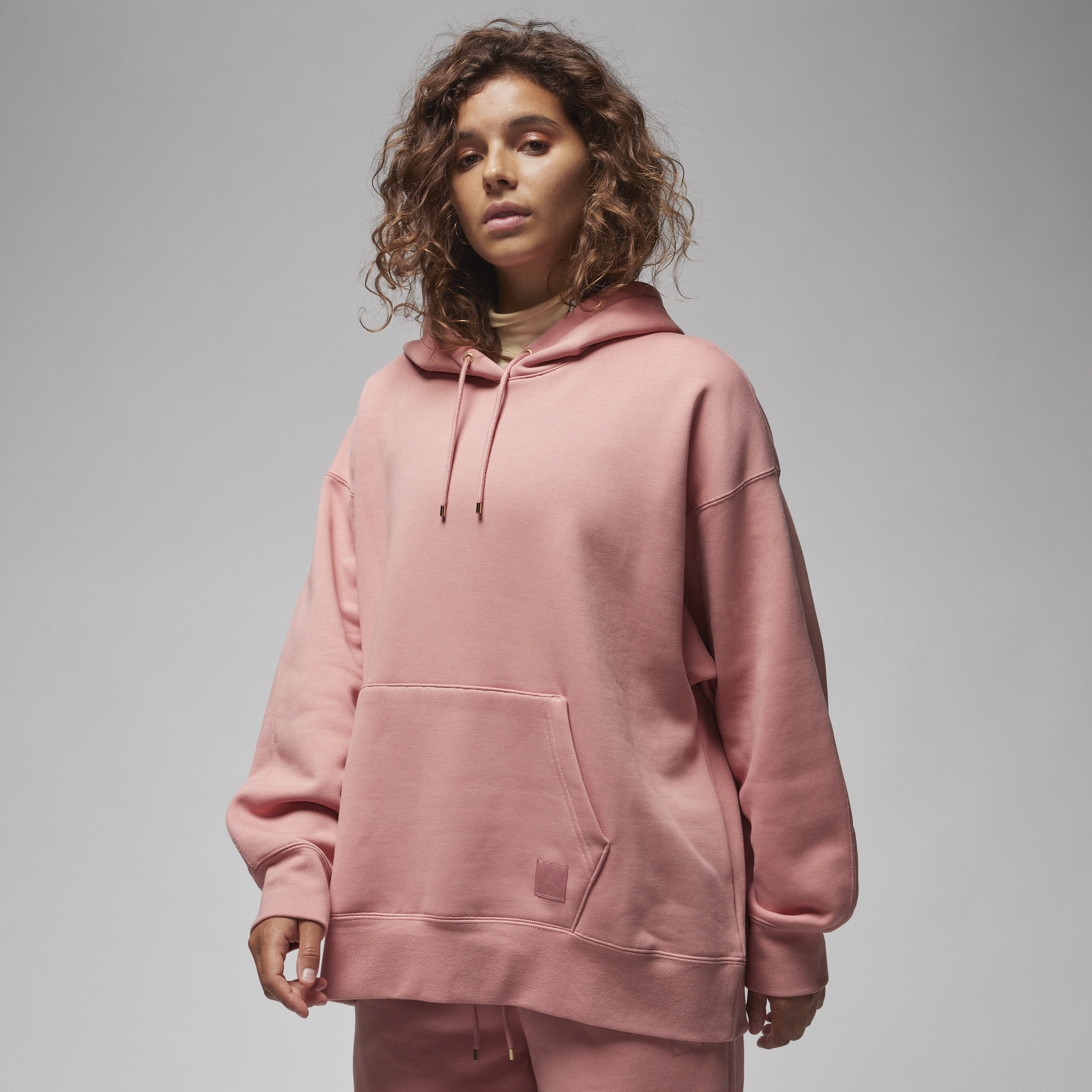 Jordan Flight Fleece-pullover-hættetrøje til kvinder - Pink