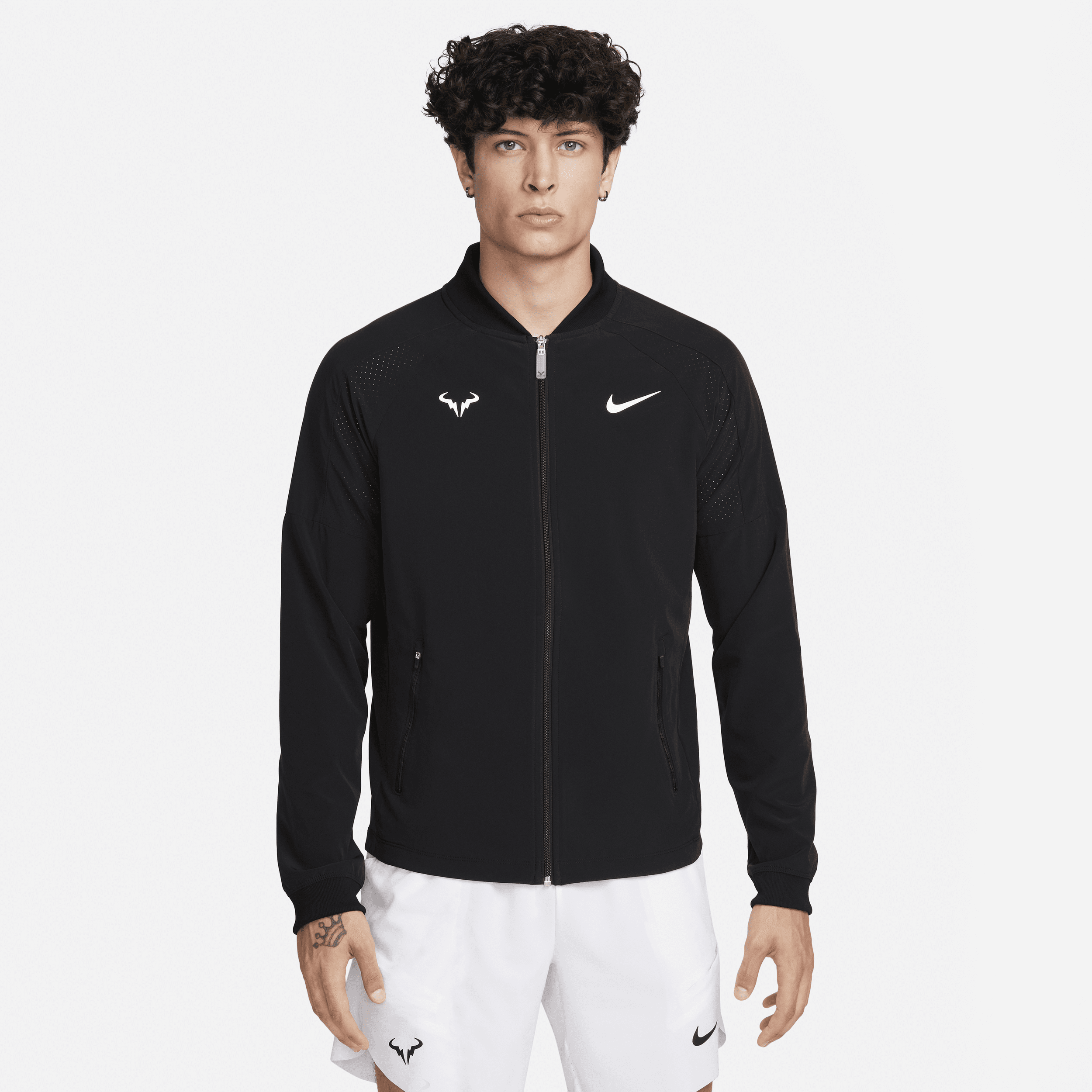 Nike Dri-FIT Rafa-tennisjakke til mænd - sort