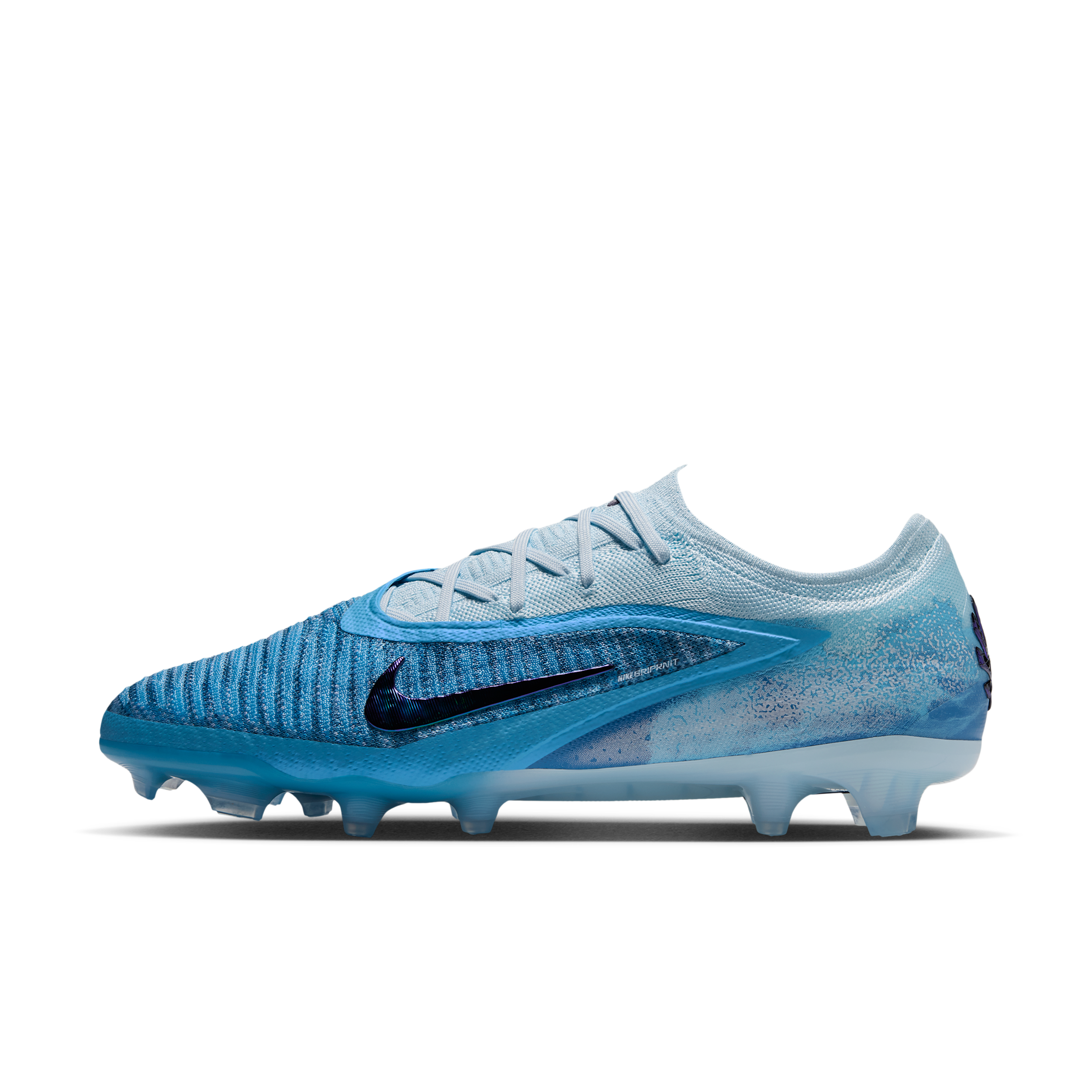 Crampons de foot Nike Phantom 6 Low Elite « Erling Haaland » pour terrain sec - Bleu