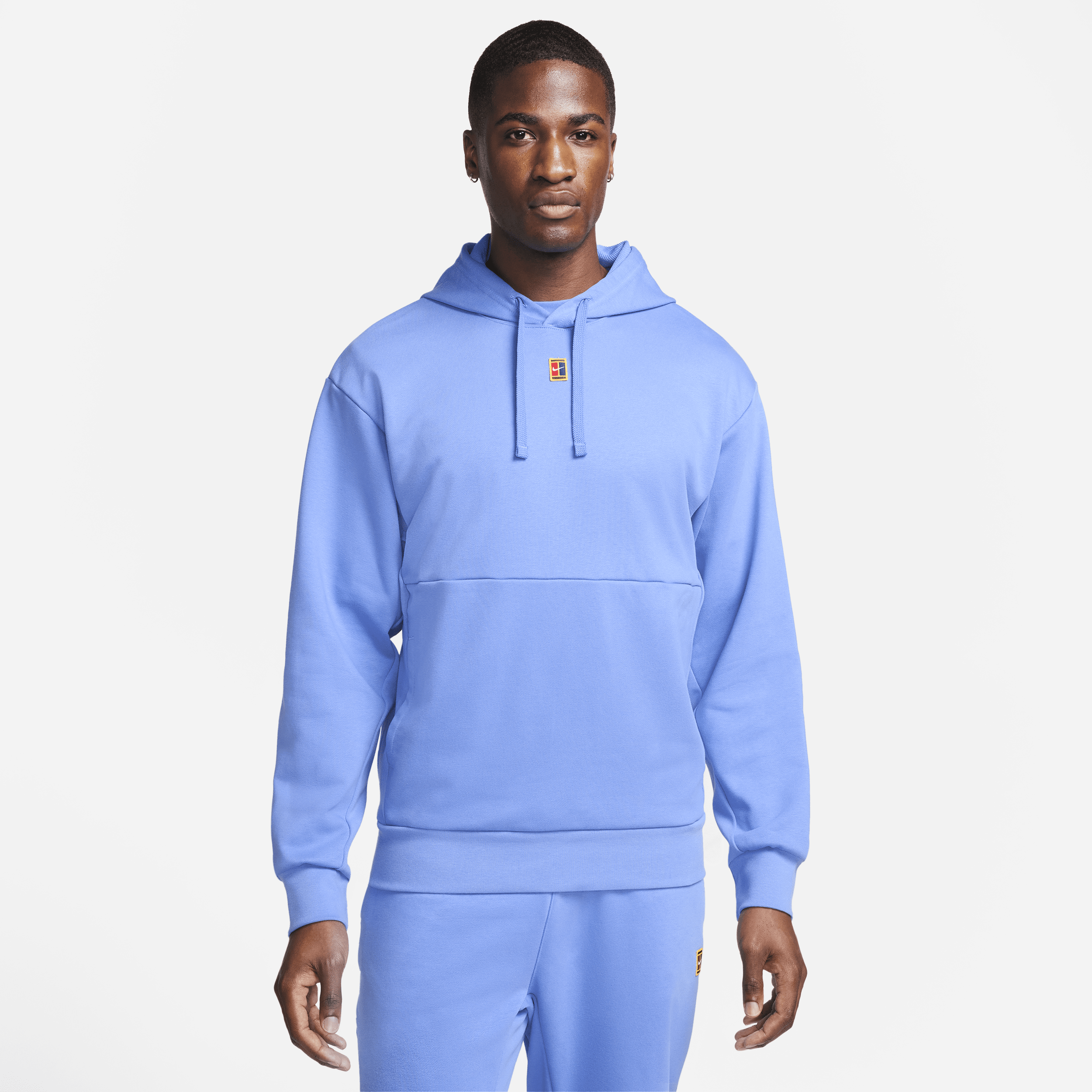 NikeCourt-tennishættetrøje i fleece til mænd - blå