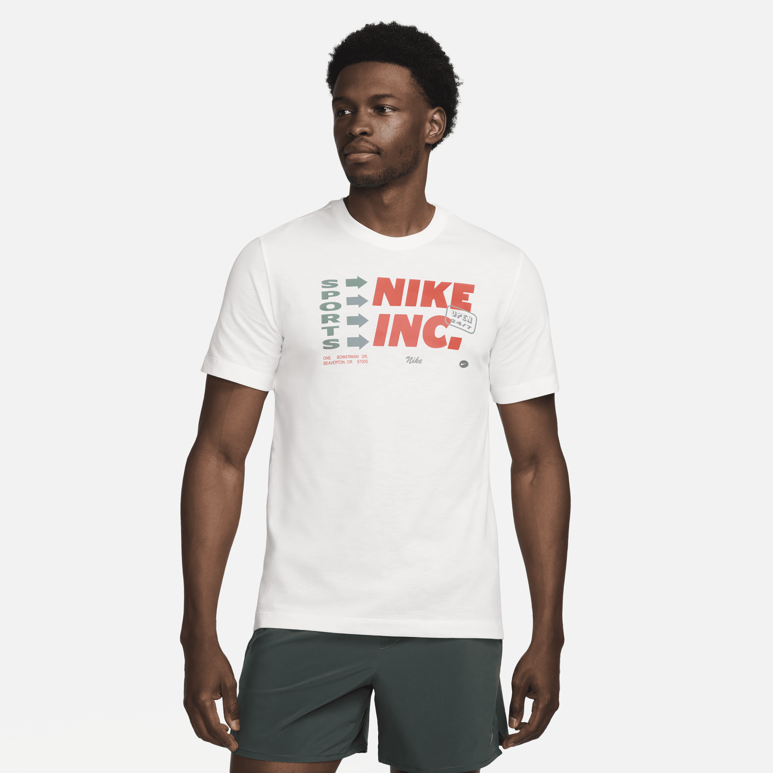T-shirt da fitness Dri-FIT Nike – Uomo - Bianco