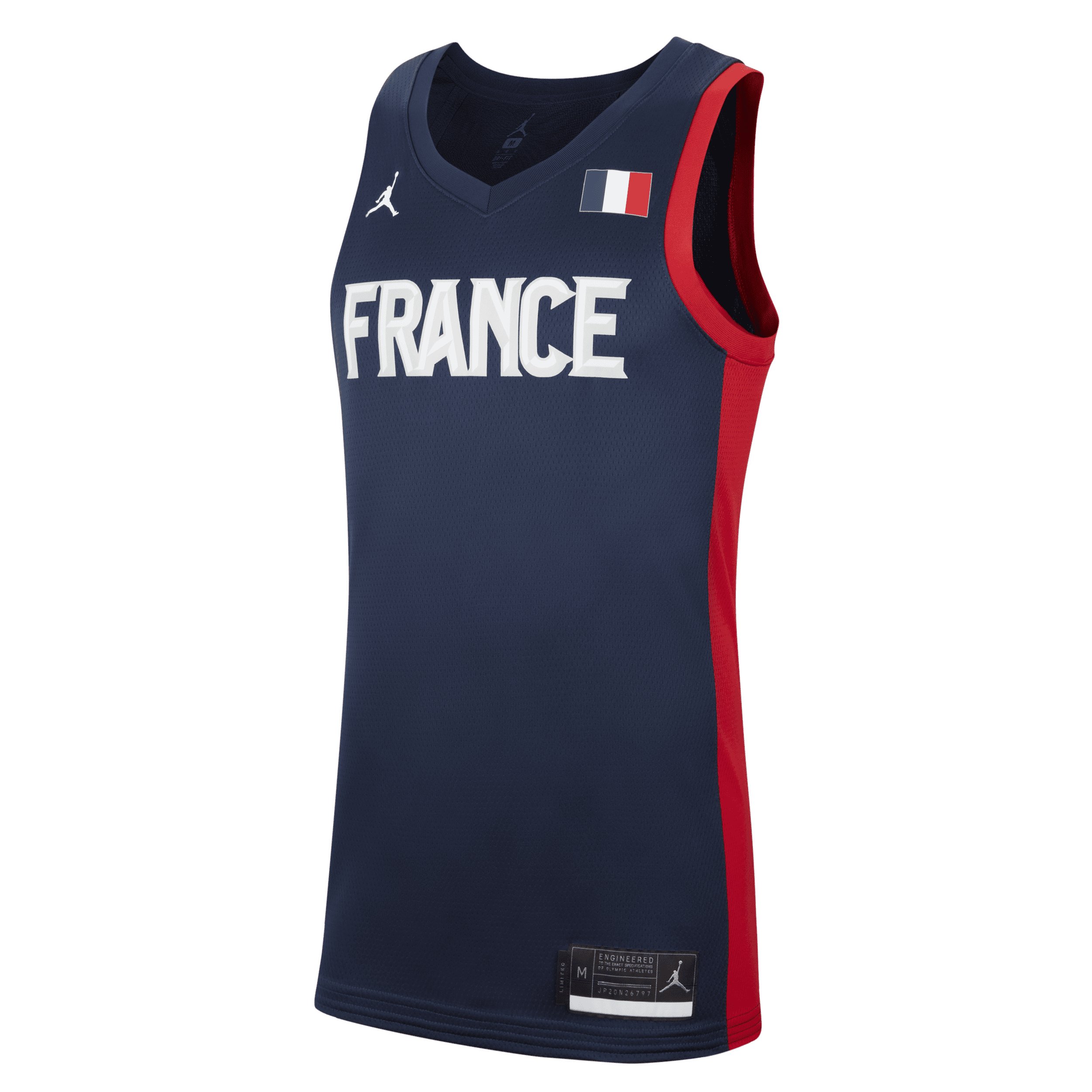 Nike Frankrijk Jordan (Road) Limited basketbaljersey - Blauw