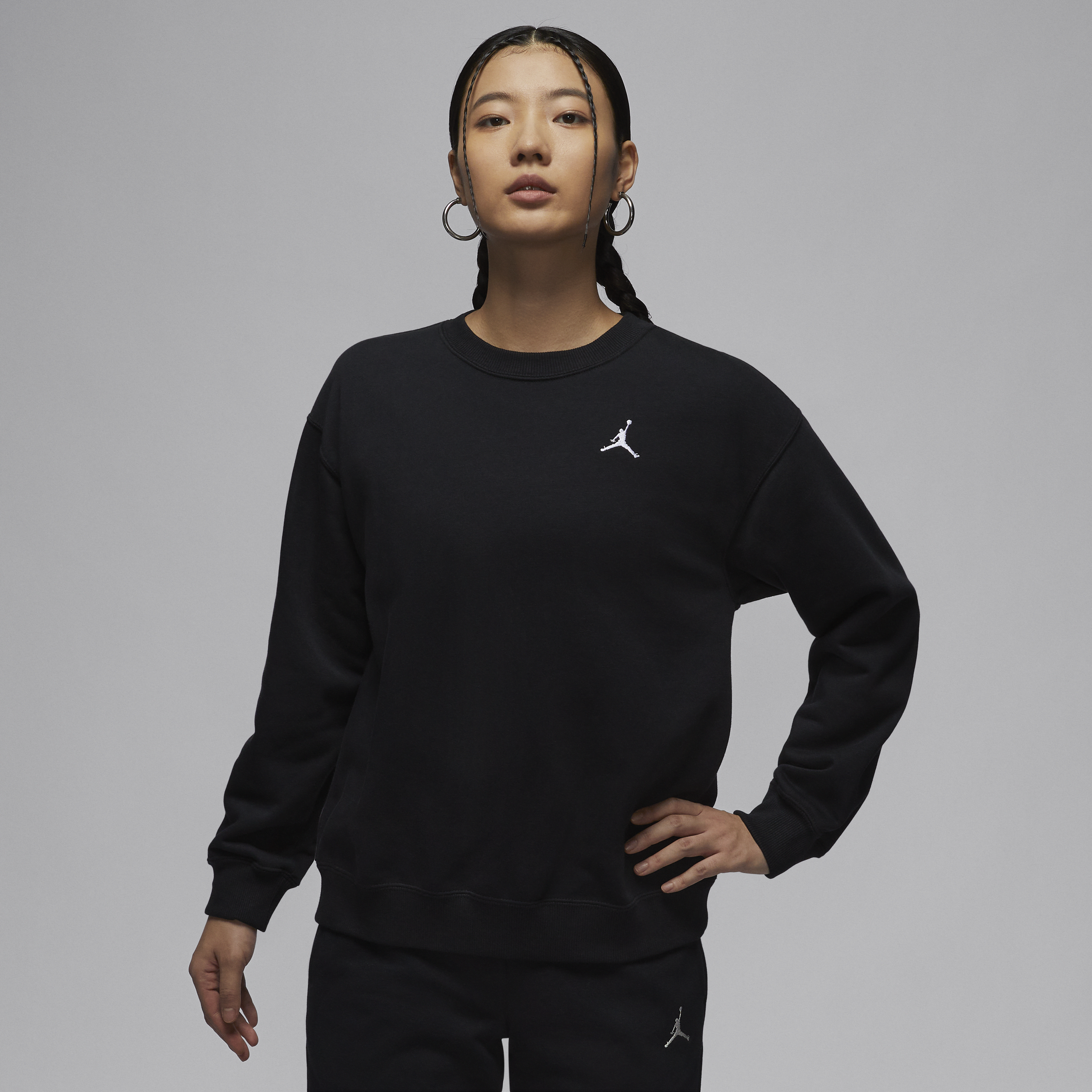 【ナイキ(NIKE)公式ストア】ジョーダン ブルックリン フリース ウィメンズ フレンチ テリー クルーネック スウェットシャツ HJ1354-010 ブラック 【ナイキ(NIKE)公式ストア】ジョーダン ブルックリン フリース ウィメンズ フレンチ テリー クルーネック スウェットシャツ HJ1354-010 ブラック