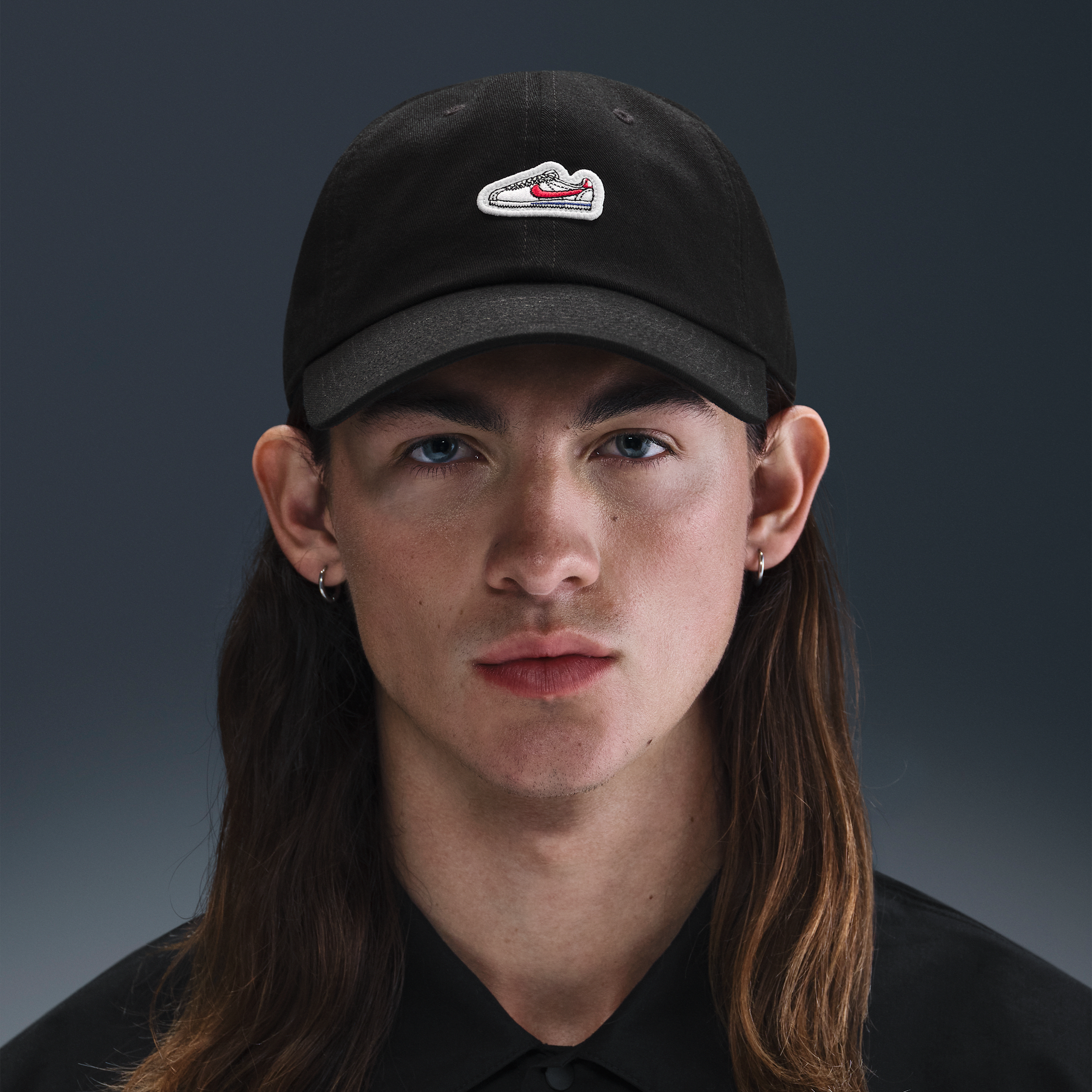 Cappello essenziale con patch Cortez Nike Club - Nero