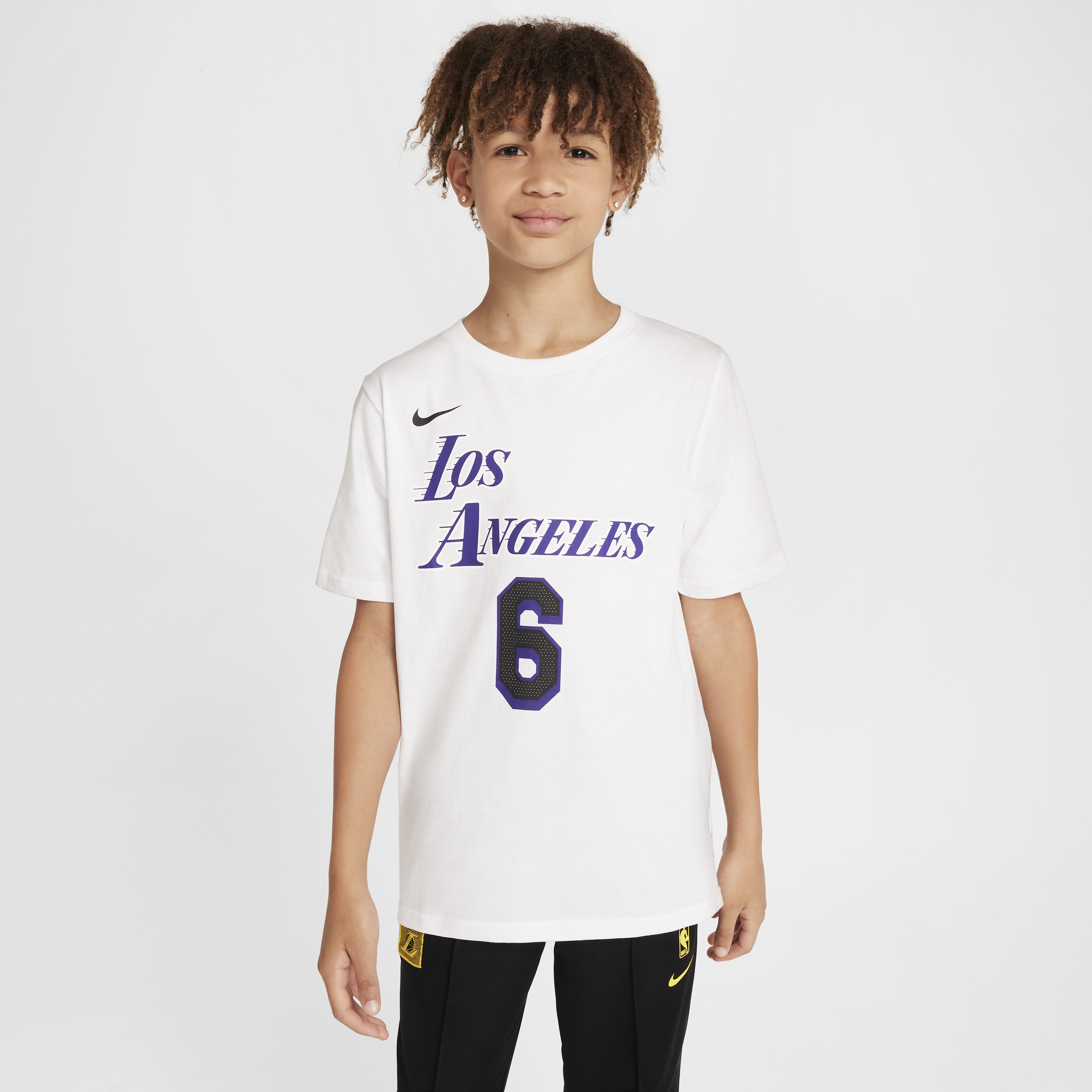 Los Angeles Lakers City Edition Nike NBA-shirt voor kids - Wit
