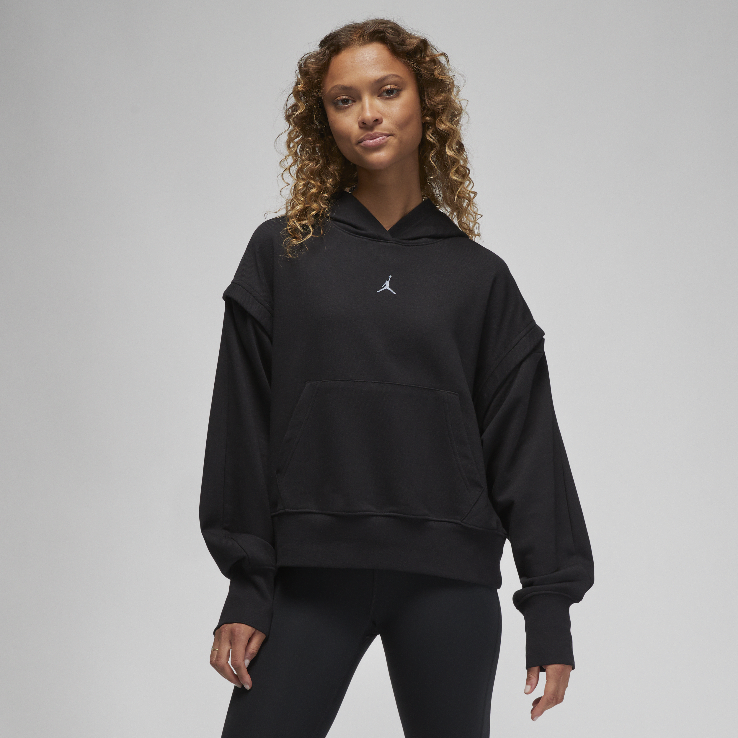 Nike Felpa in fleece con cappuccio Jordan Sport DNA – Donna - Nero