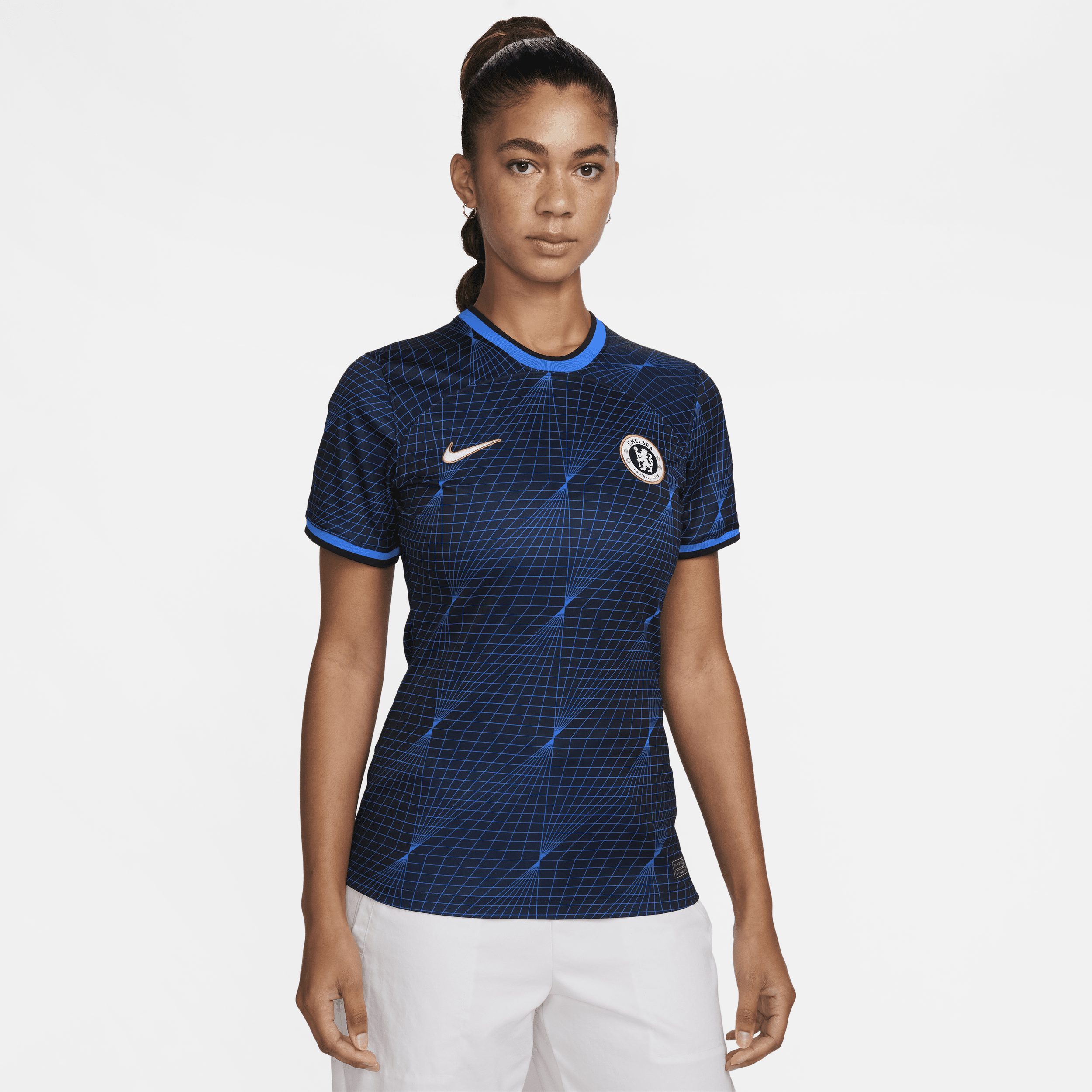 Chelsea FC 2023/24 Stadium Away-Nike Dri-FIT-fodboldtrøje til kvinder - blå
