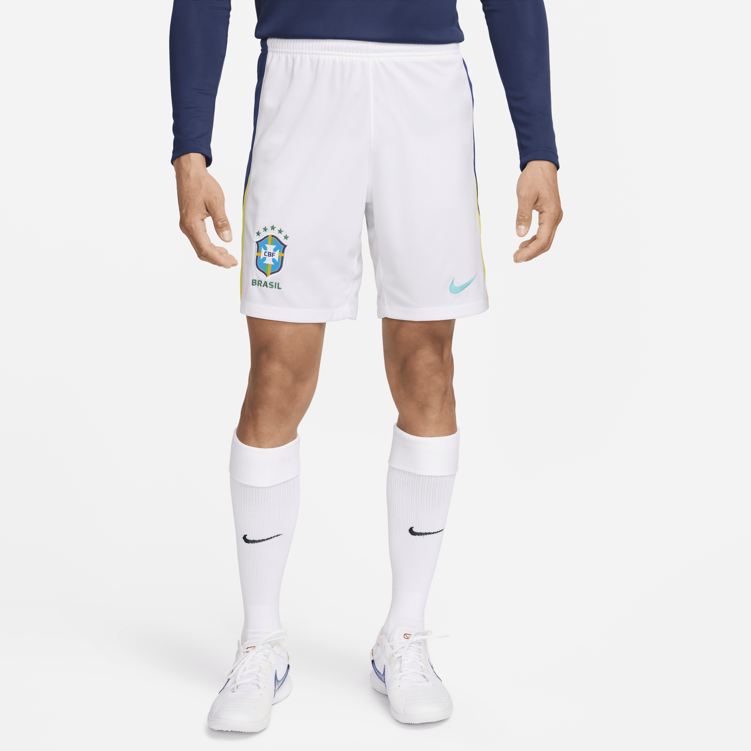 Shorts da calcio replica Nike Dri-FIT Brasile 2024 Stadium da uomo – Away - Bianco