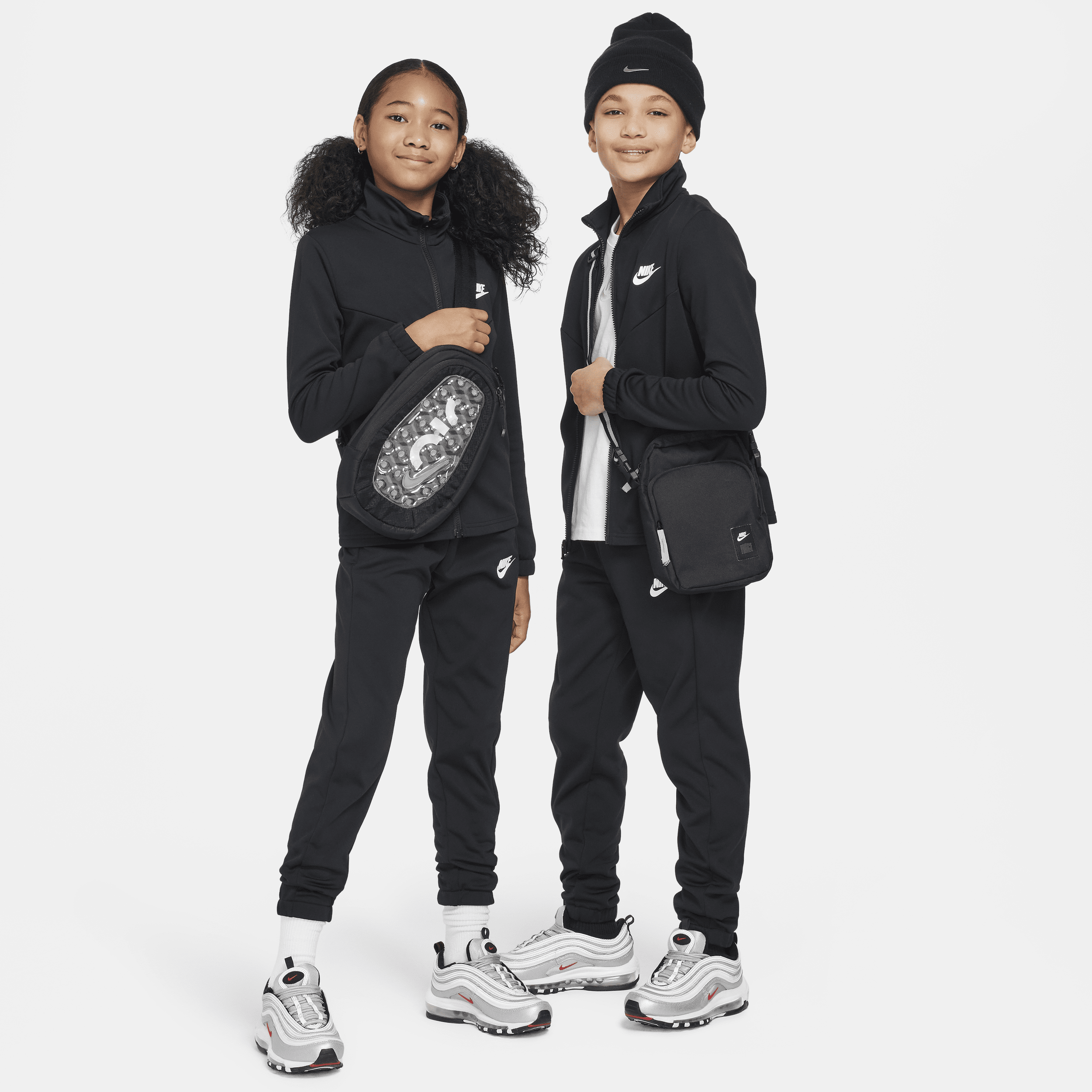 Nike Sportswear-tracksuit til større børn - sort