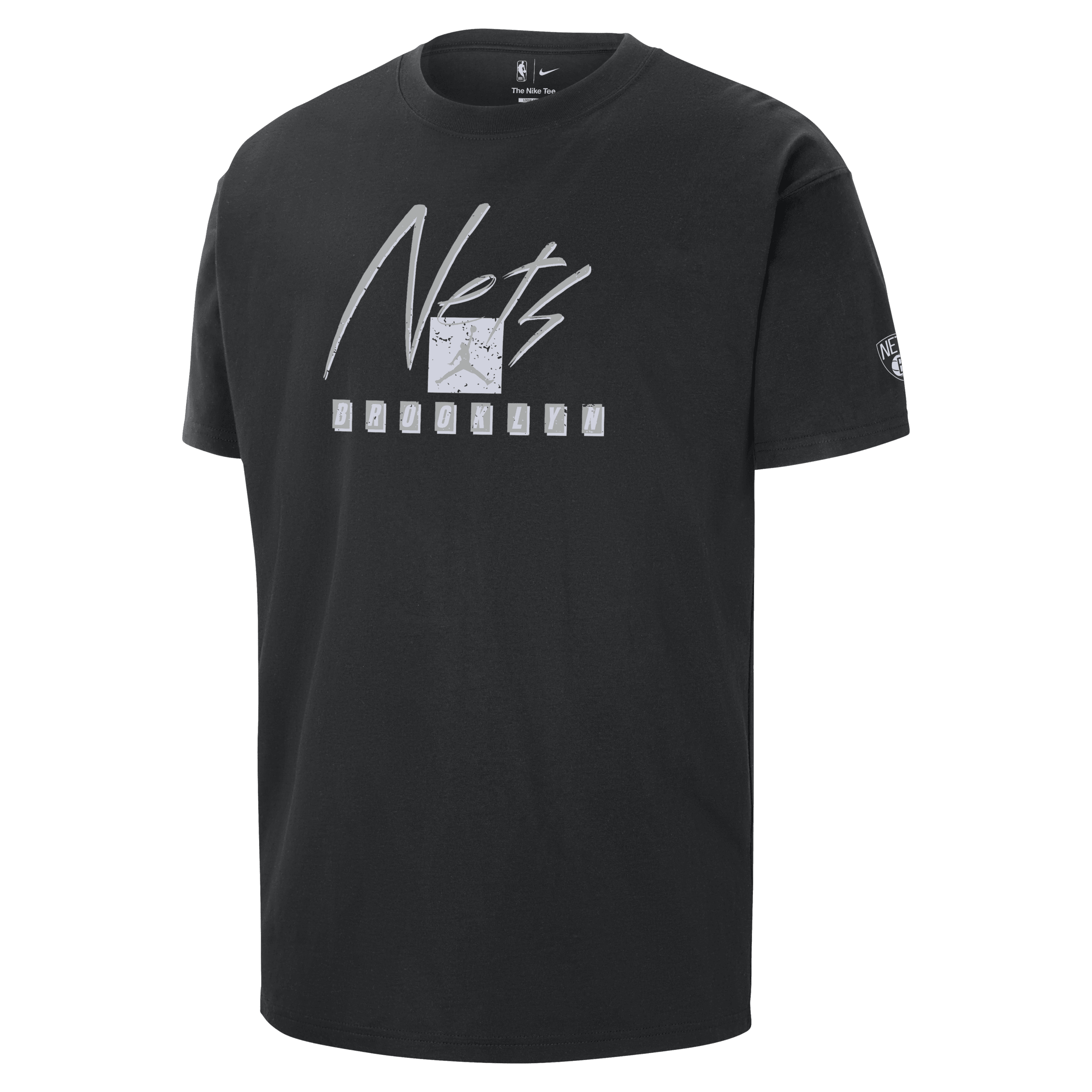 Nike T-shirt Brooklyn Nets Courtside Statement Edition Jordan Max90 NBA – Uomo - Nero