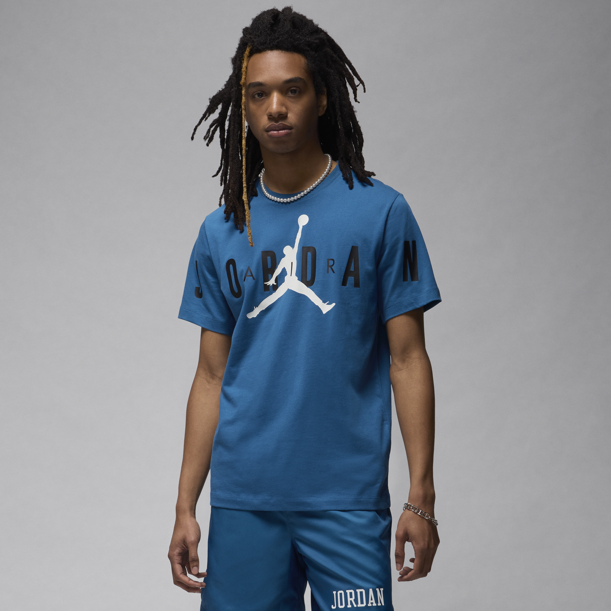 Nike Strækbar Jordan Air-T-shirt til mænd - blå