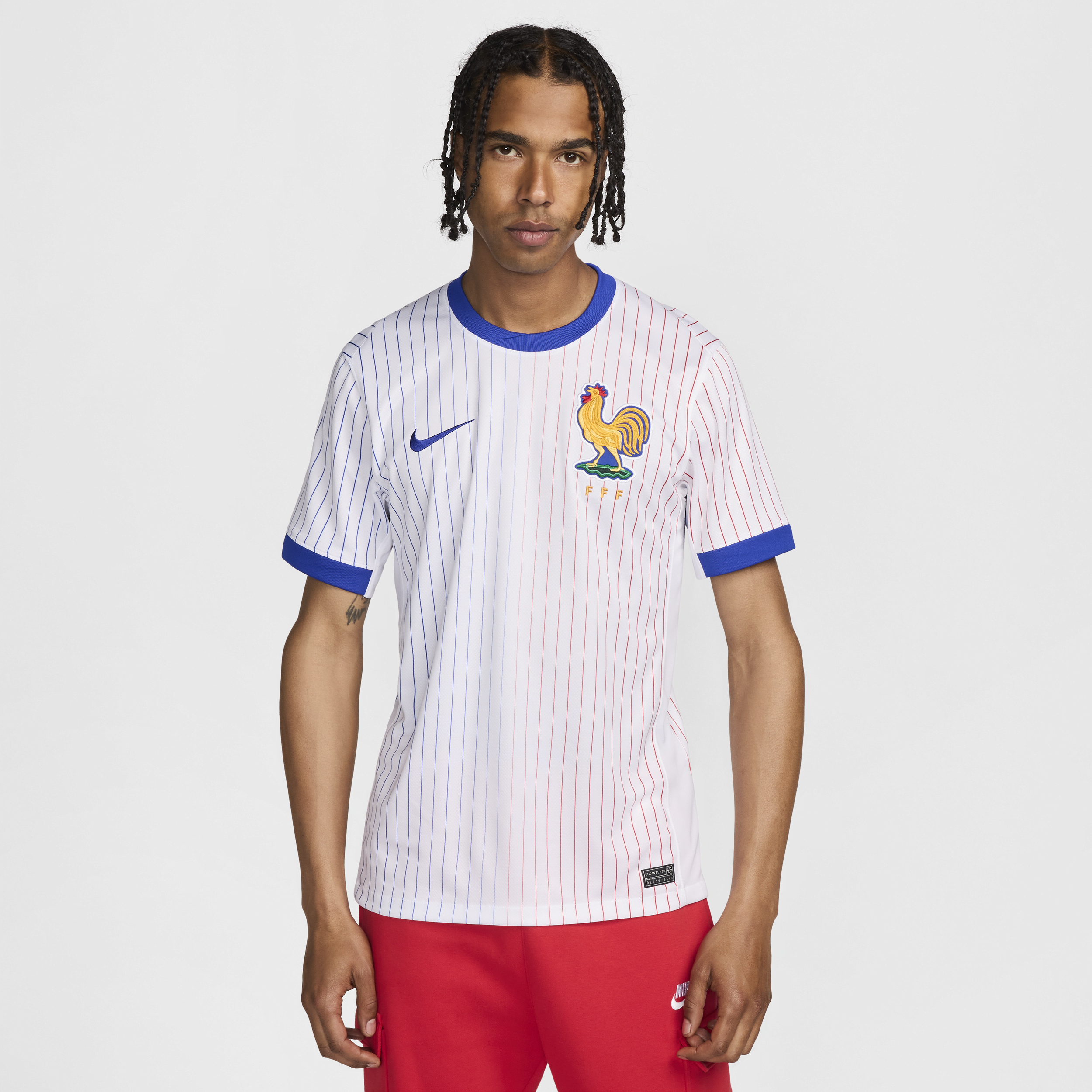Maglia da calcio replica Nike Dri-FIT FFF (squadra femminile) 2024/25 Stadium da uomo – Away - Bianco