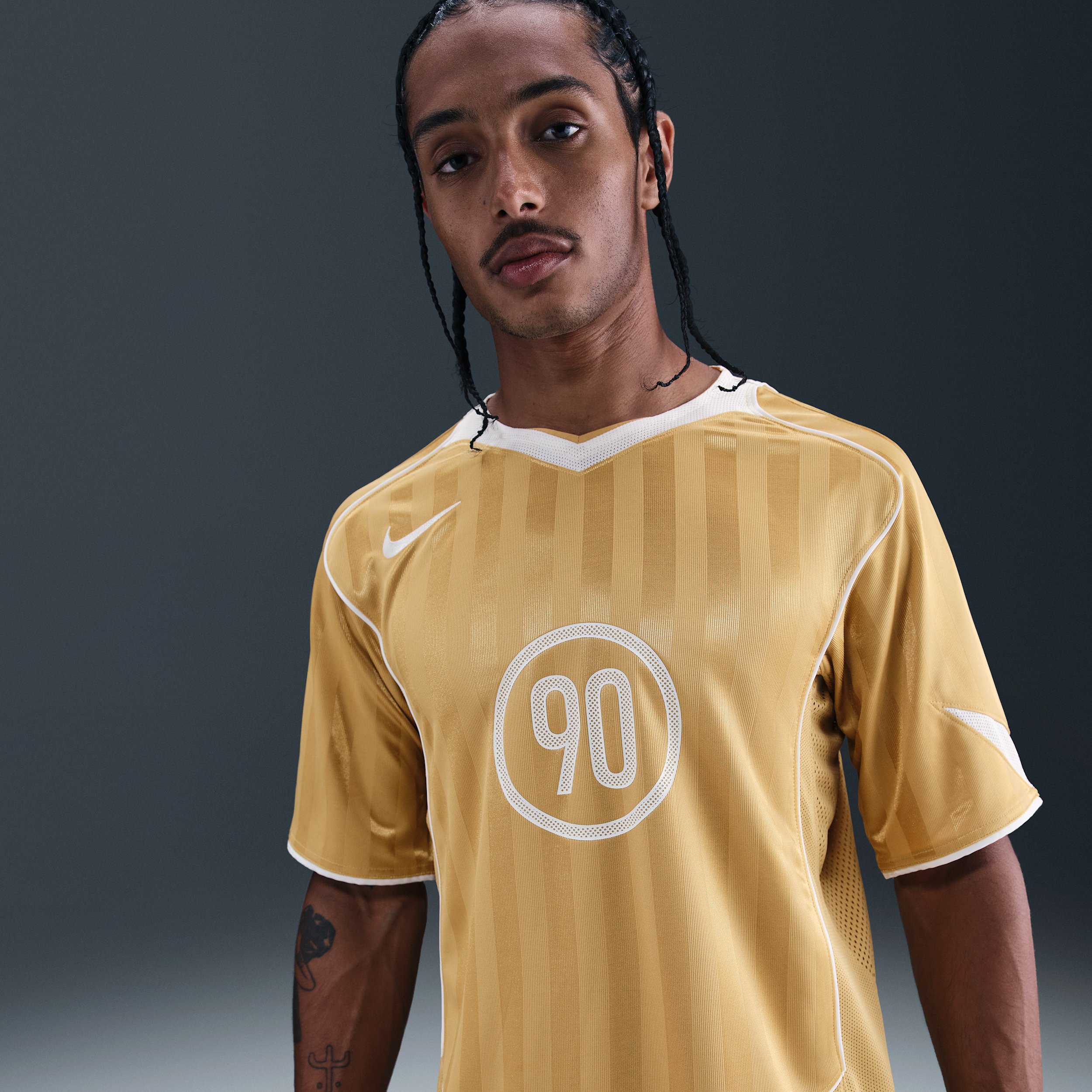 Nike Total 90 Men's Dri-FIT Short-Sleeve Football Top - Brown