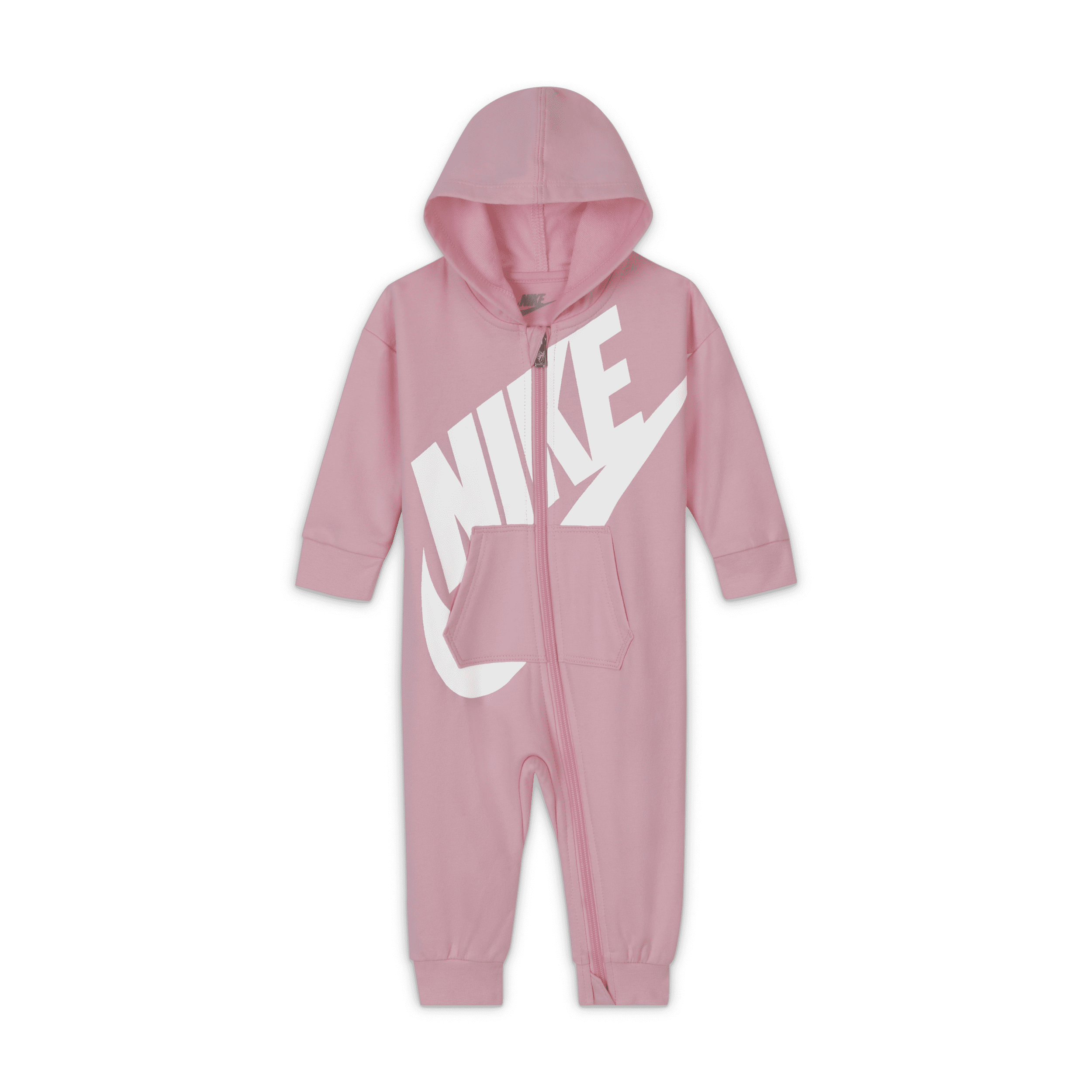 Nike coverall met rits voor baby's (0-12 maanden) - Roze