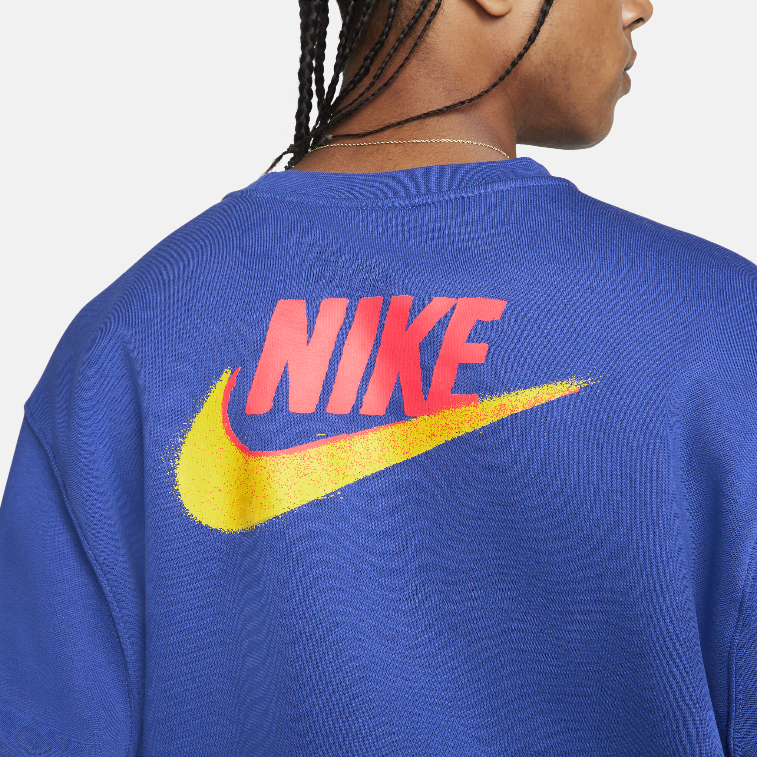 Nike archive blue deals graphic logo sweatshirt