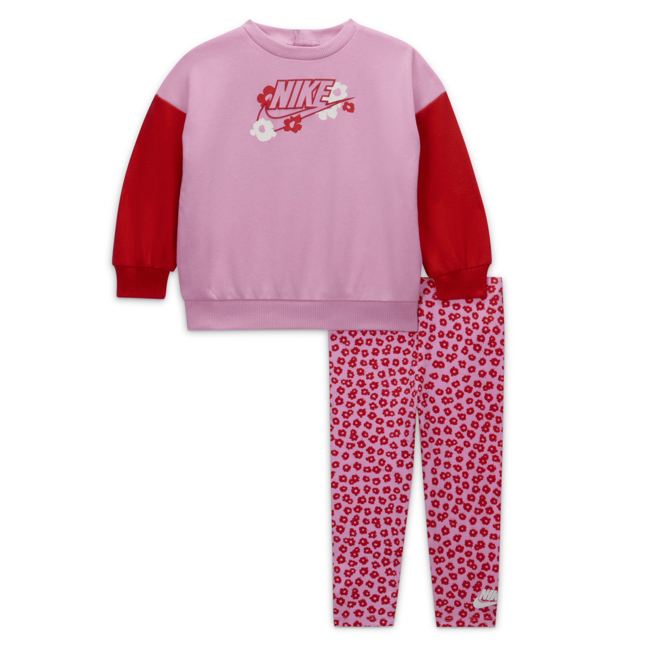 Nike Floral set met legging voor baby's (12-24 maanden) - Roze