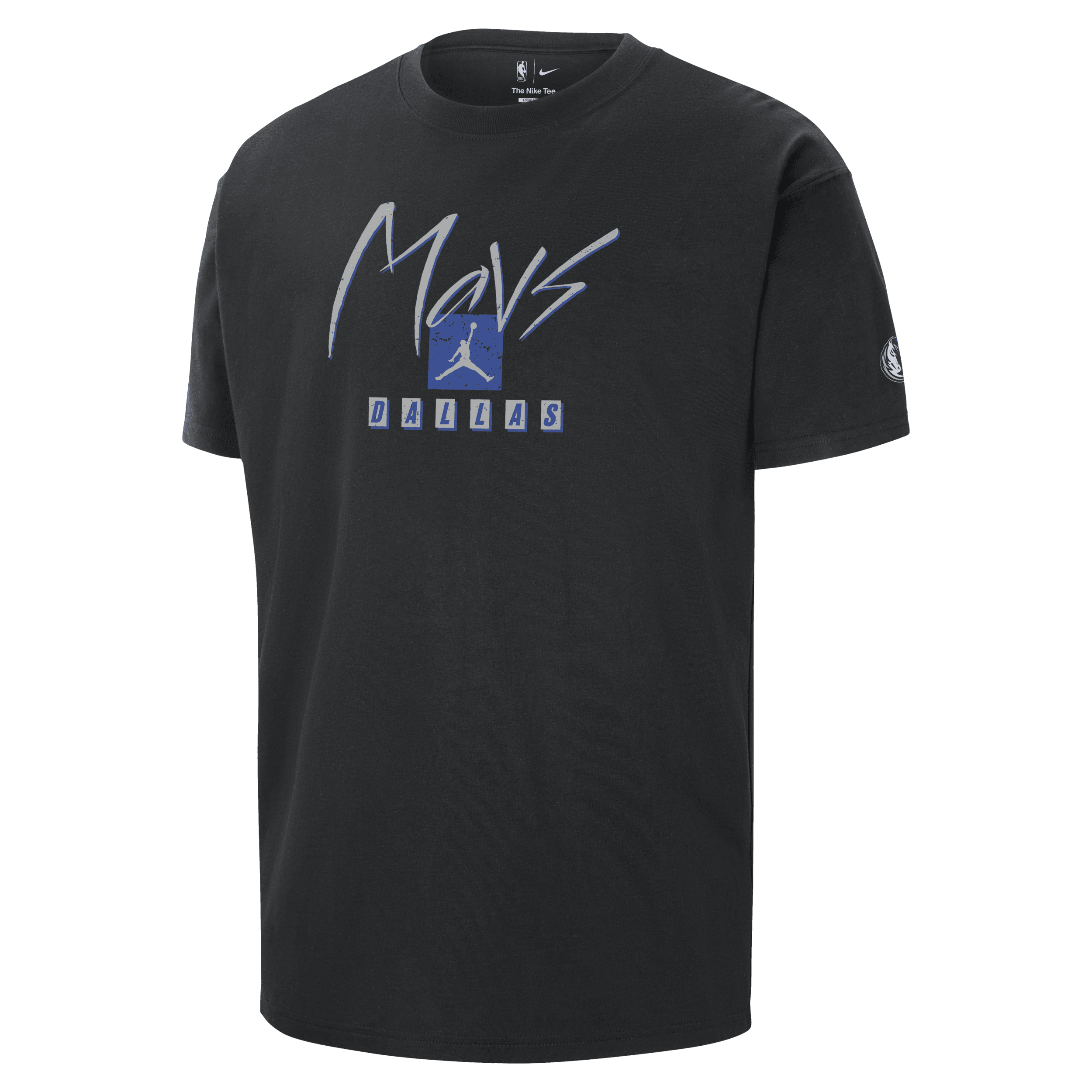 Nike Dallas Mavericks Courtside Statement Edition Jordan Max90 NBA-herenshirt - Zwart