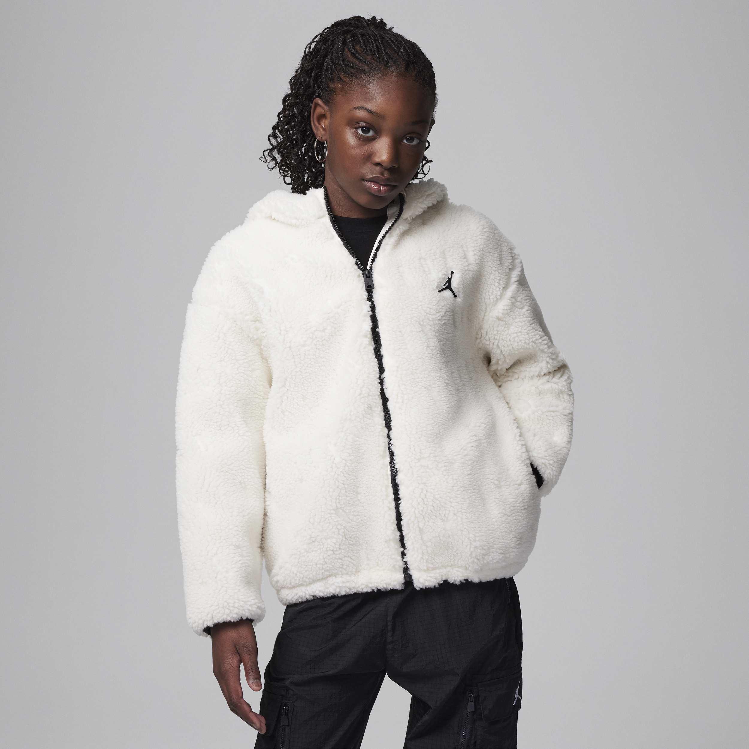 Nike Giacca Jordan Jacquard Sherpa Jacket – Ragazzi - Marrone