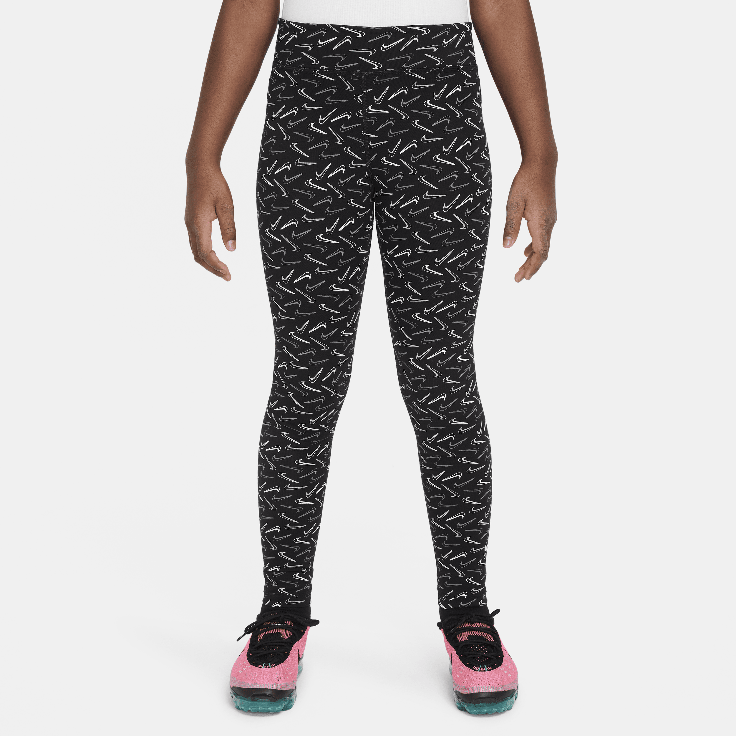 Nike Sportswear Essential legging met halfhoge taille voor meisjes - Zwart