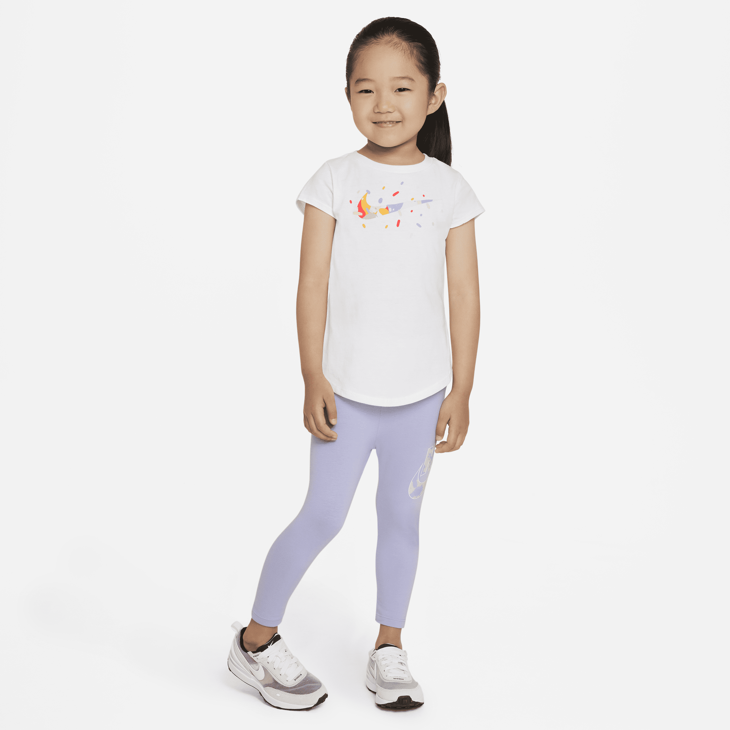 Nike Swoosh-T-shirt til småbørn - hvid