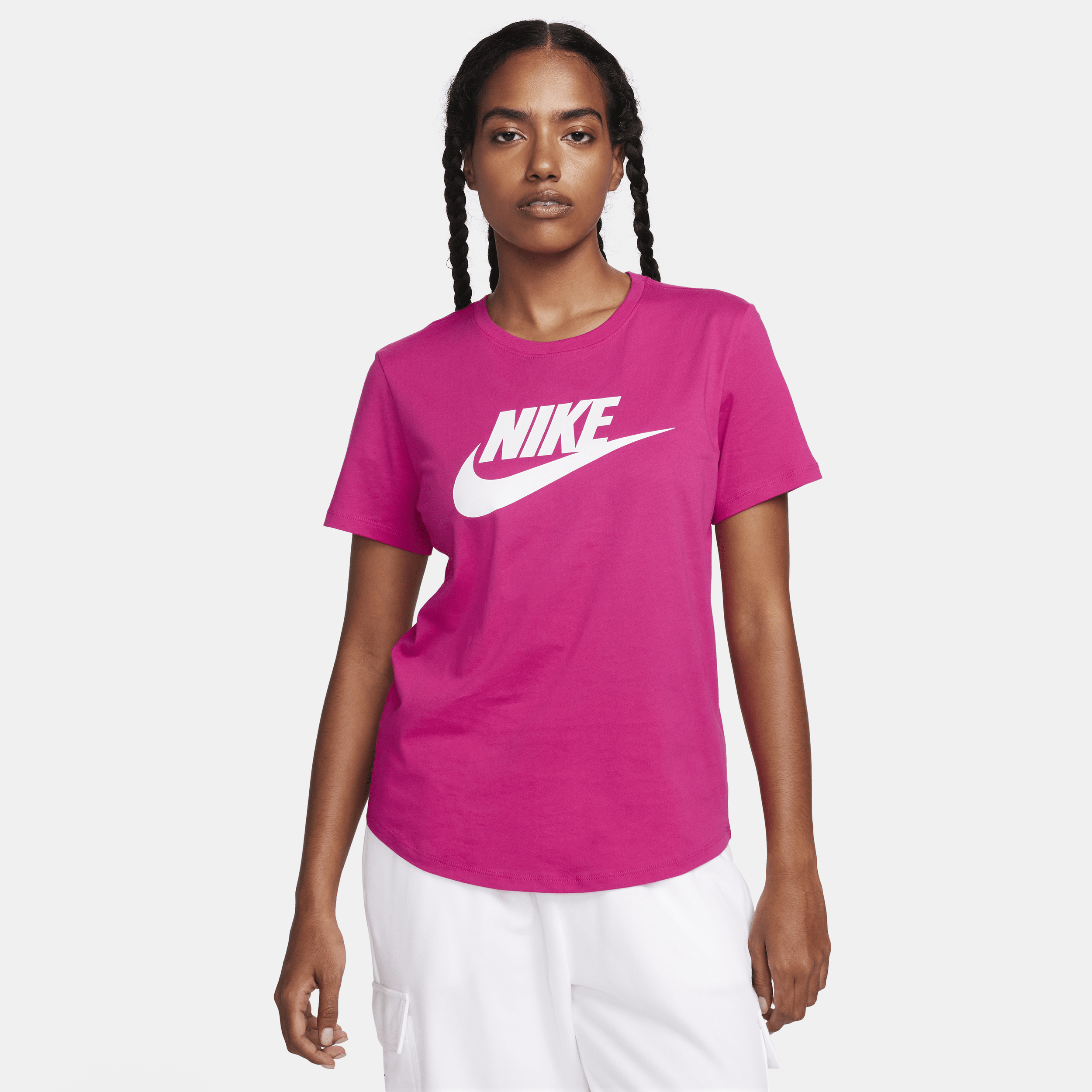 Nike Sportswear Essentials Logo-T-shirt til kvinder - Pink