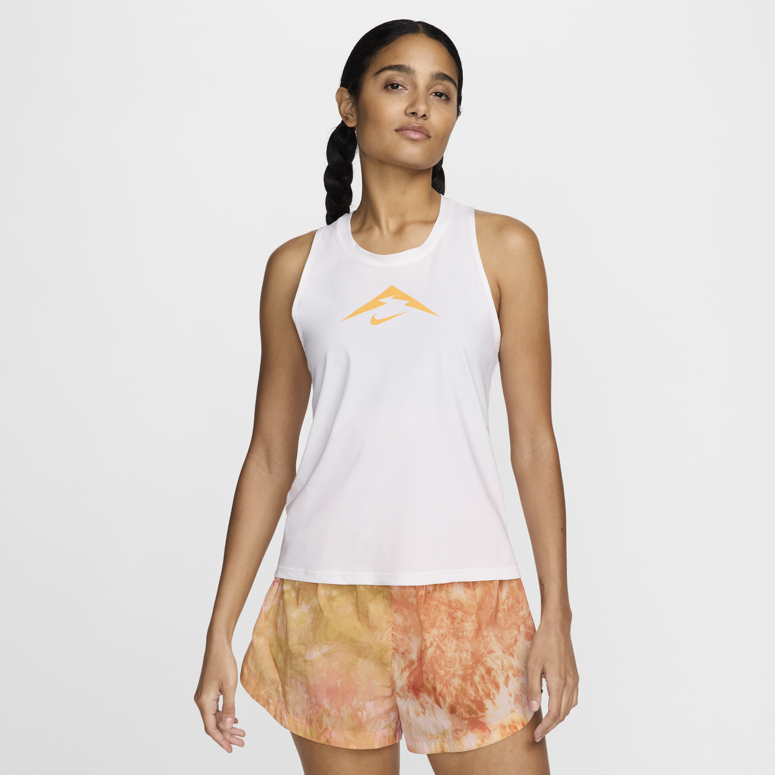 Nike Trail Camiseta de tirantes de running con estampado Dri-FIT - Mujer - Blanco