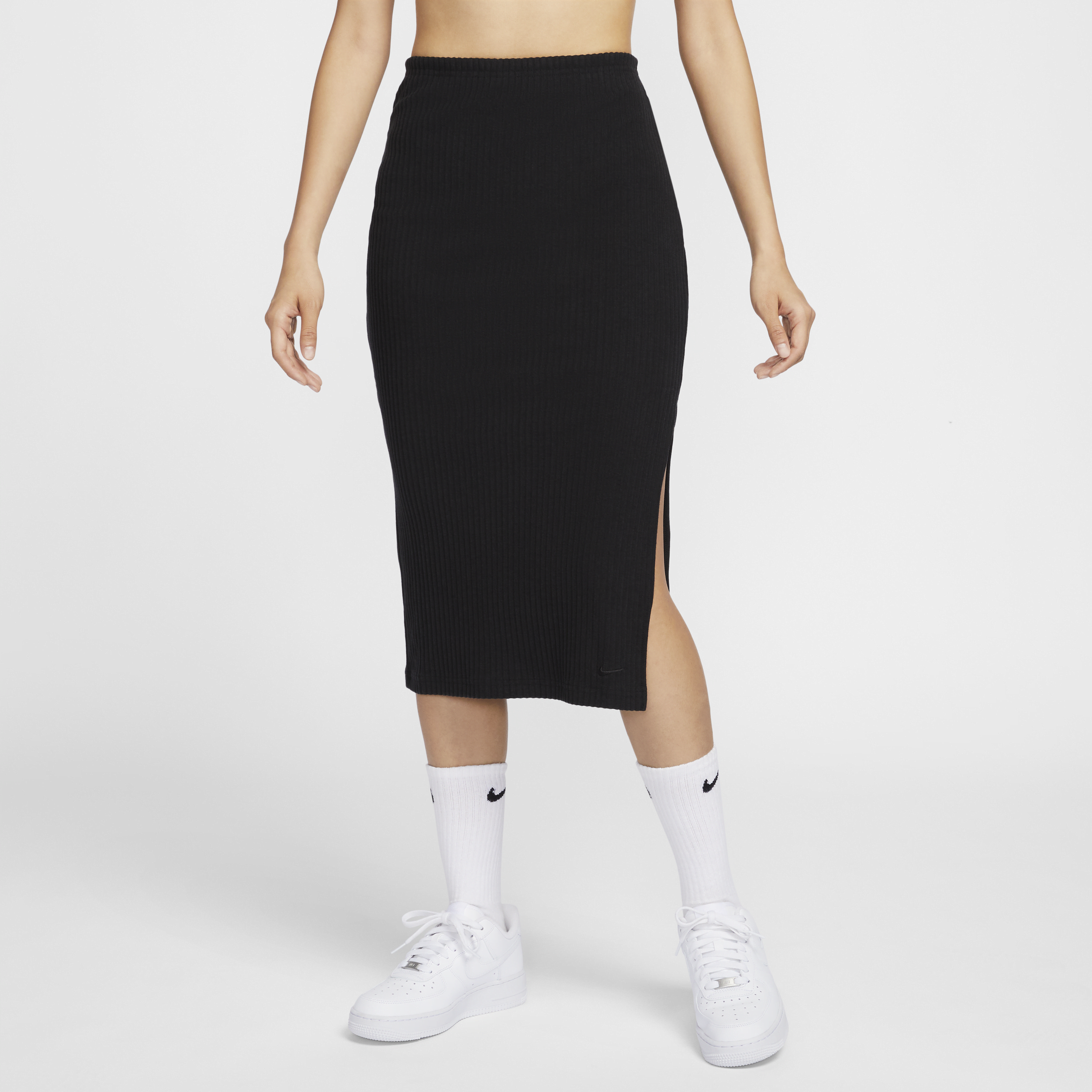 【ナイキ(NIKE)公式ストア】ナイキ スポーツウェア チルリブ ウィメンズ スリム ミディ スカート FQ1637-010 ブラック 【ナイキ(NIKE)公式ストア】ナイキ スポーツウェア チルリブ ウィメンズ スリム ミディ スカート FQ1637-010 ブラック