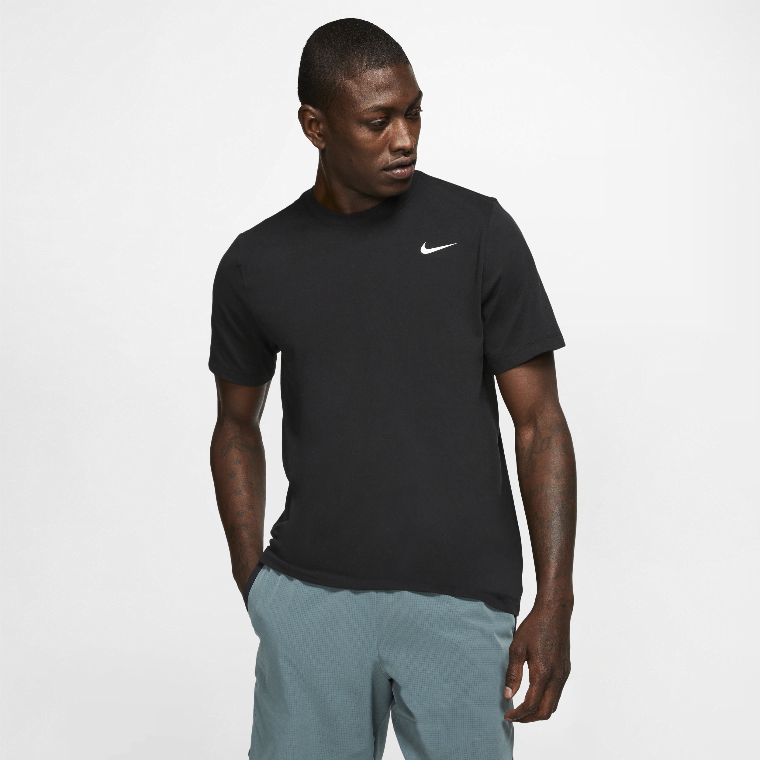 Nike Dri-FIT-fitness-T-shirt til mænd - sort