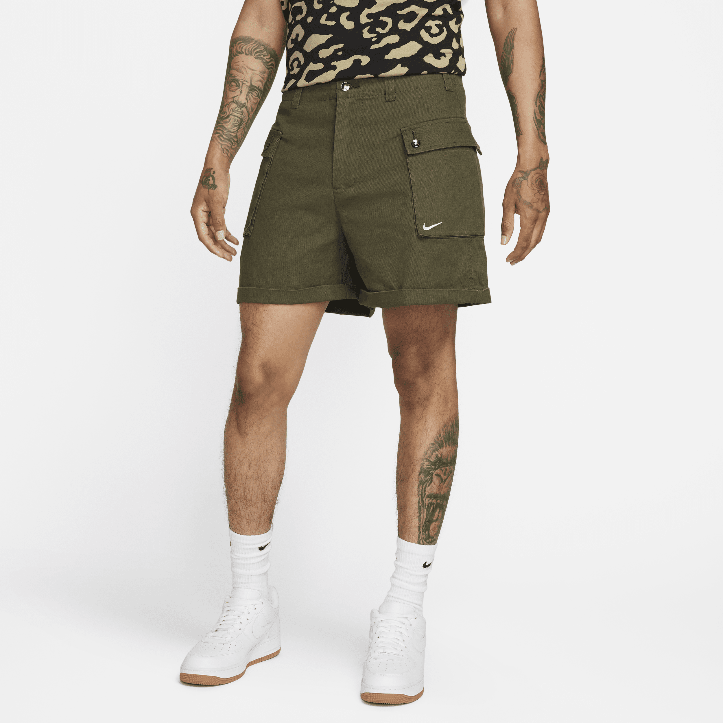 Shorts cargo in tessuto P44 Nike Life – Uomo - Verde
