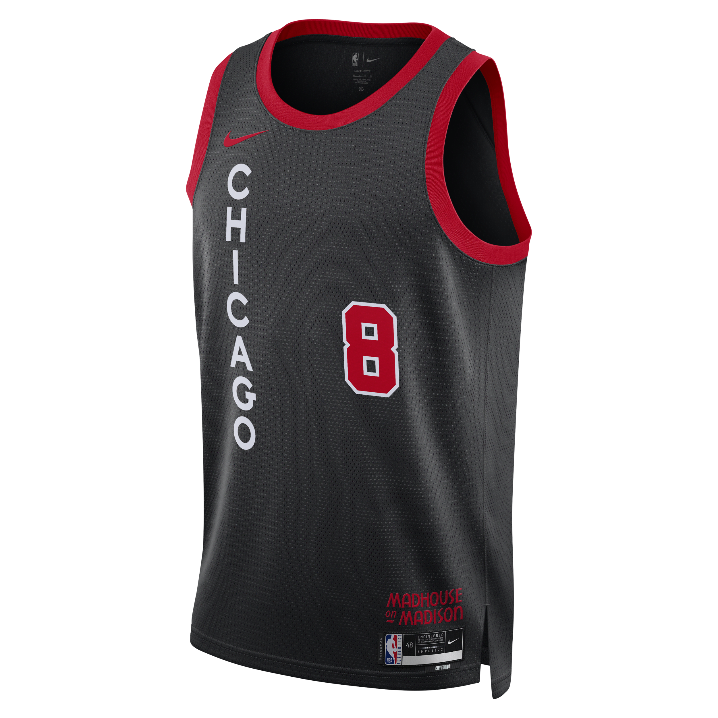 Zach Lavine Chicago Bulls City Edition 2023/24 Nike Dri-FIT NBA Swingman-spillertrøje til mænd - sort