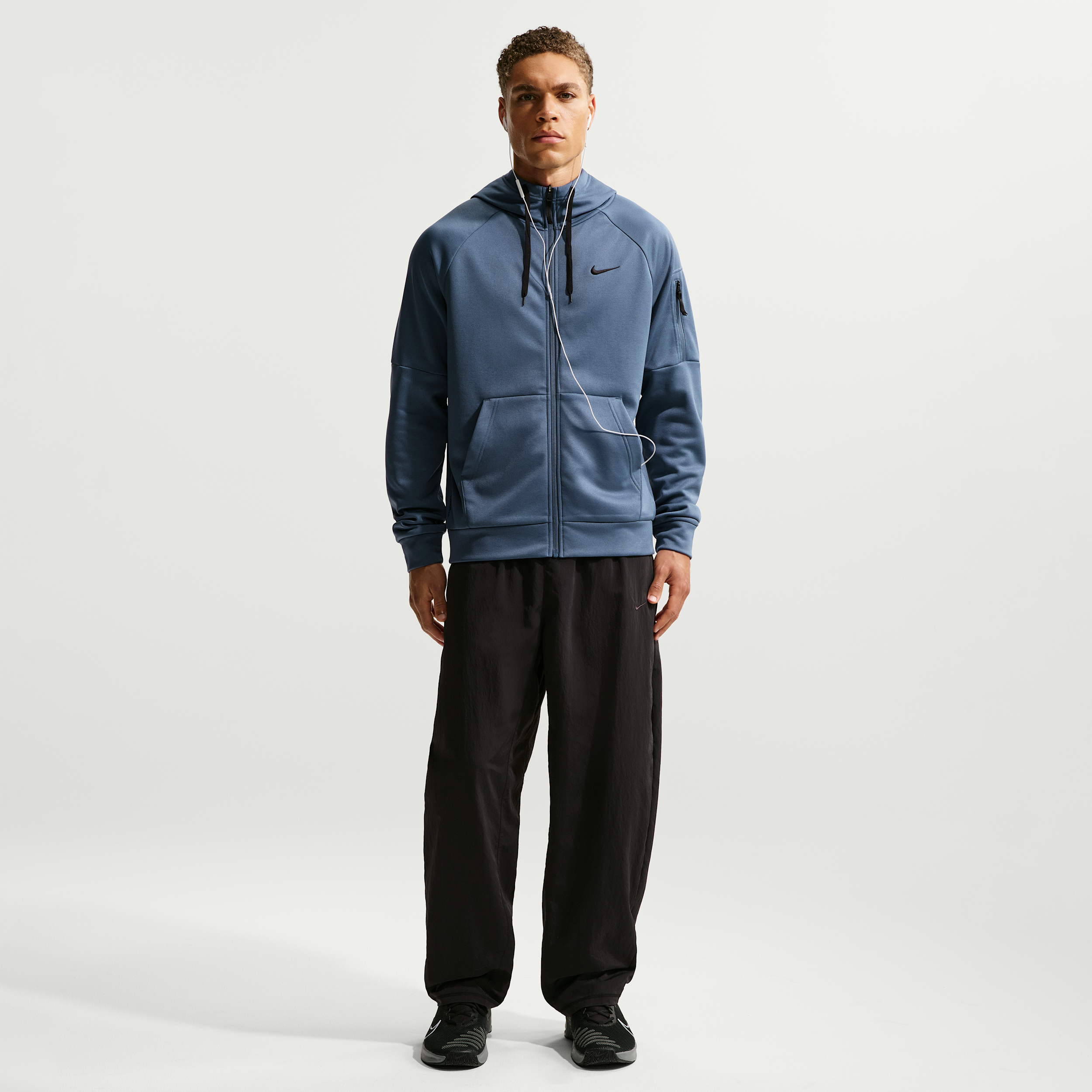 Nike Therma Men's Therma-FIT Full-Zip Fitness Top - Diffused Blue Nike Therma Men's Therma-FIT Full-Zip Fitness Top - Diffused Blue