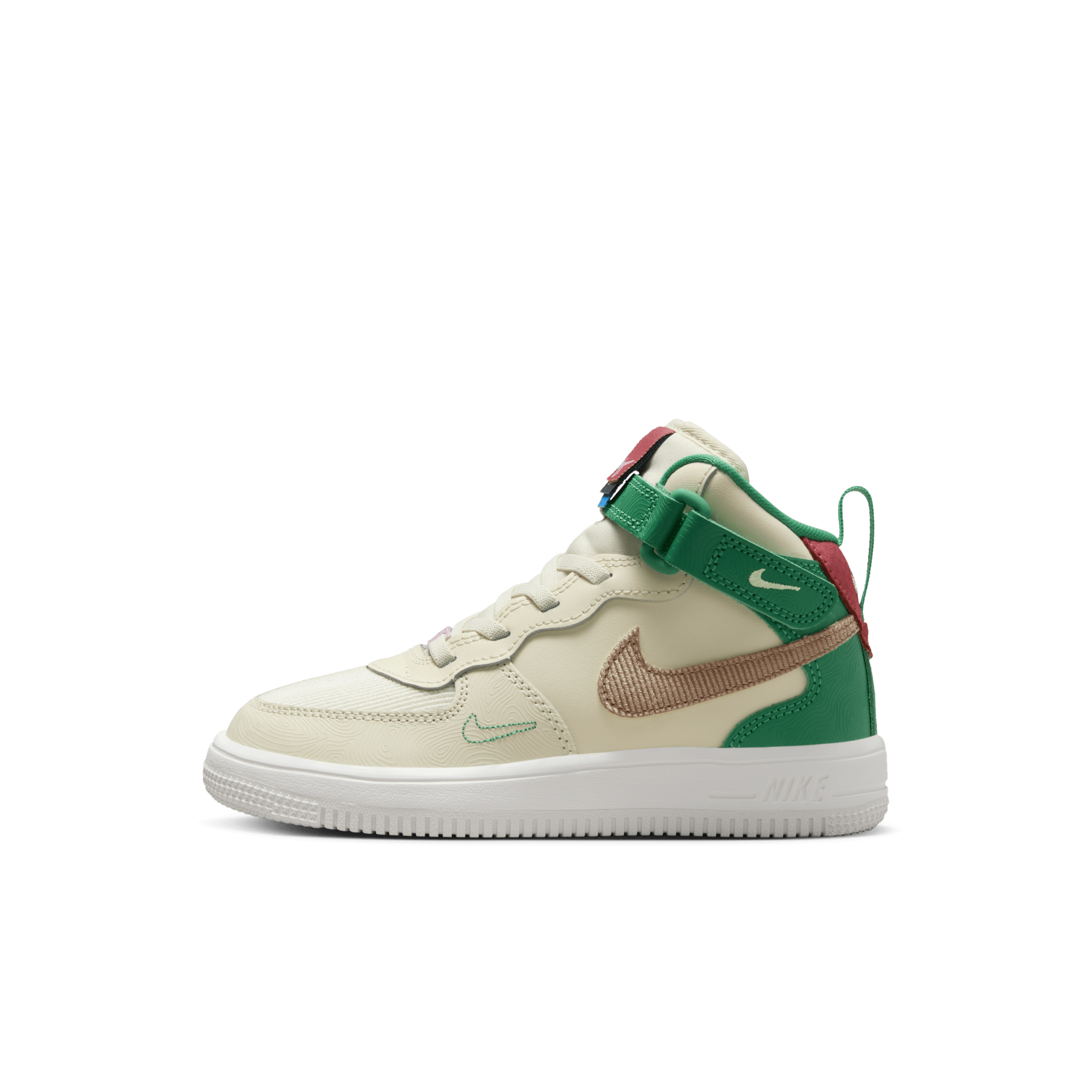 Nike Force 1 Mid SE EasyOn-sko til mindre børn - hvid