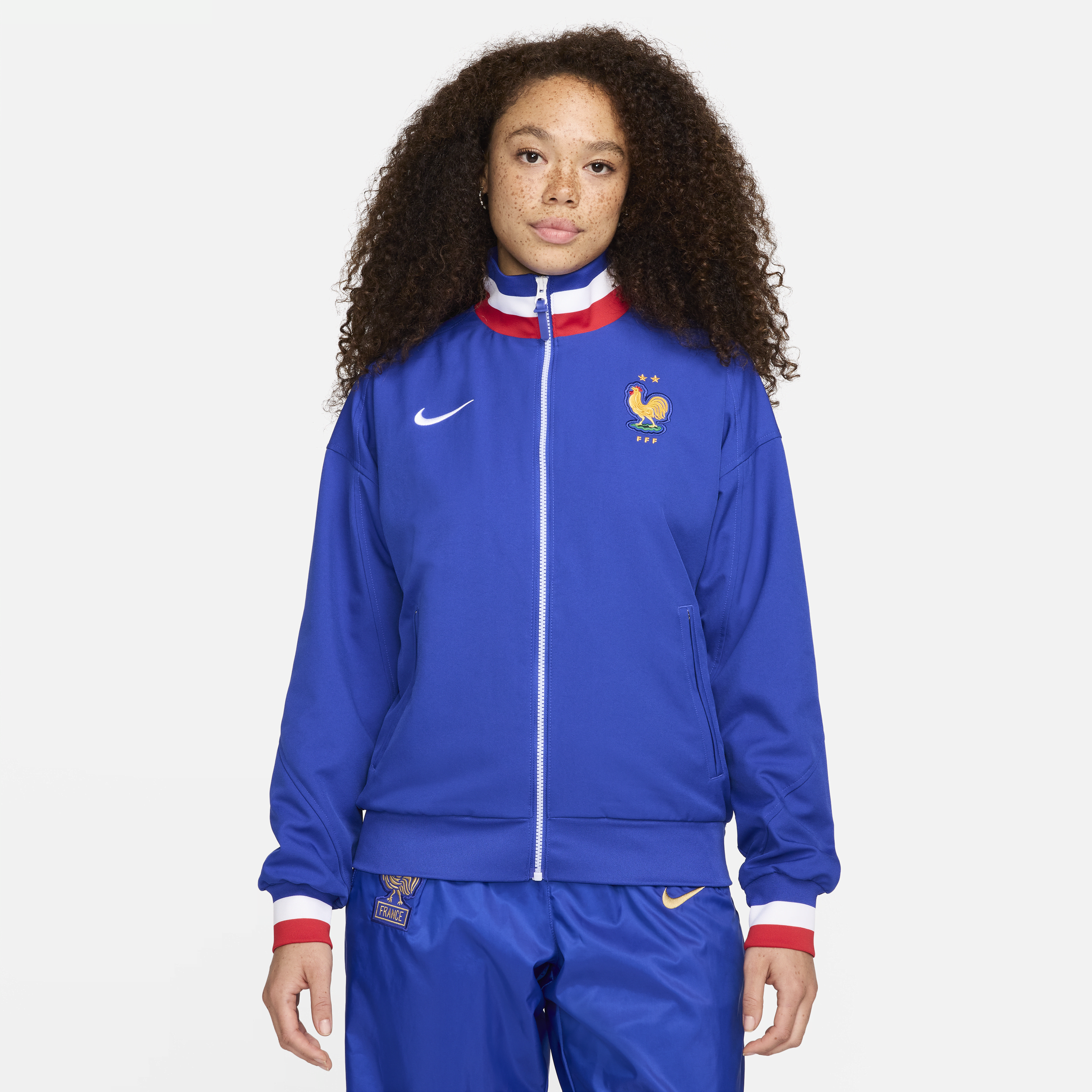 Giacca da calcio Nike Dri-FIT FFF Strike da donna – Home - Blu