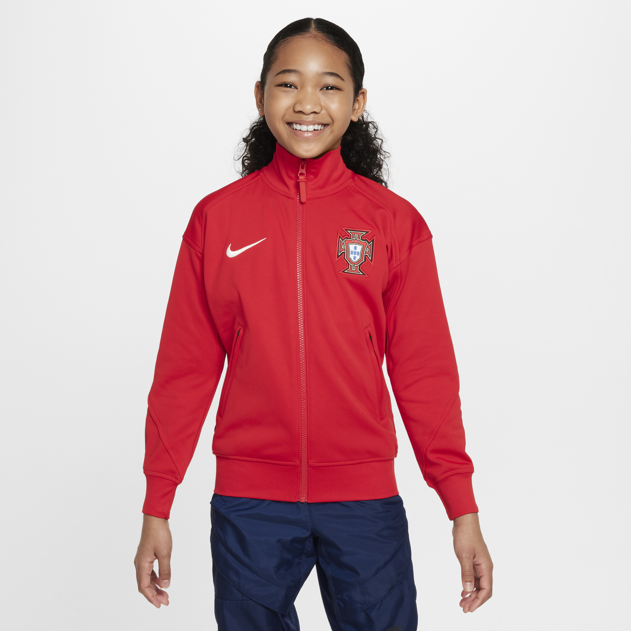 Nike Portugal Academy Pro knit voetbaljack voor kids - Rood