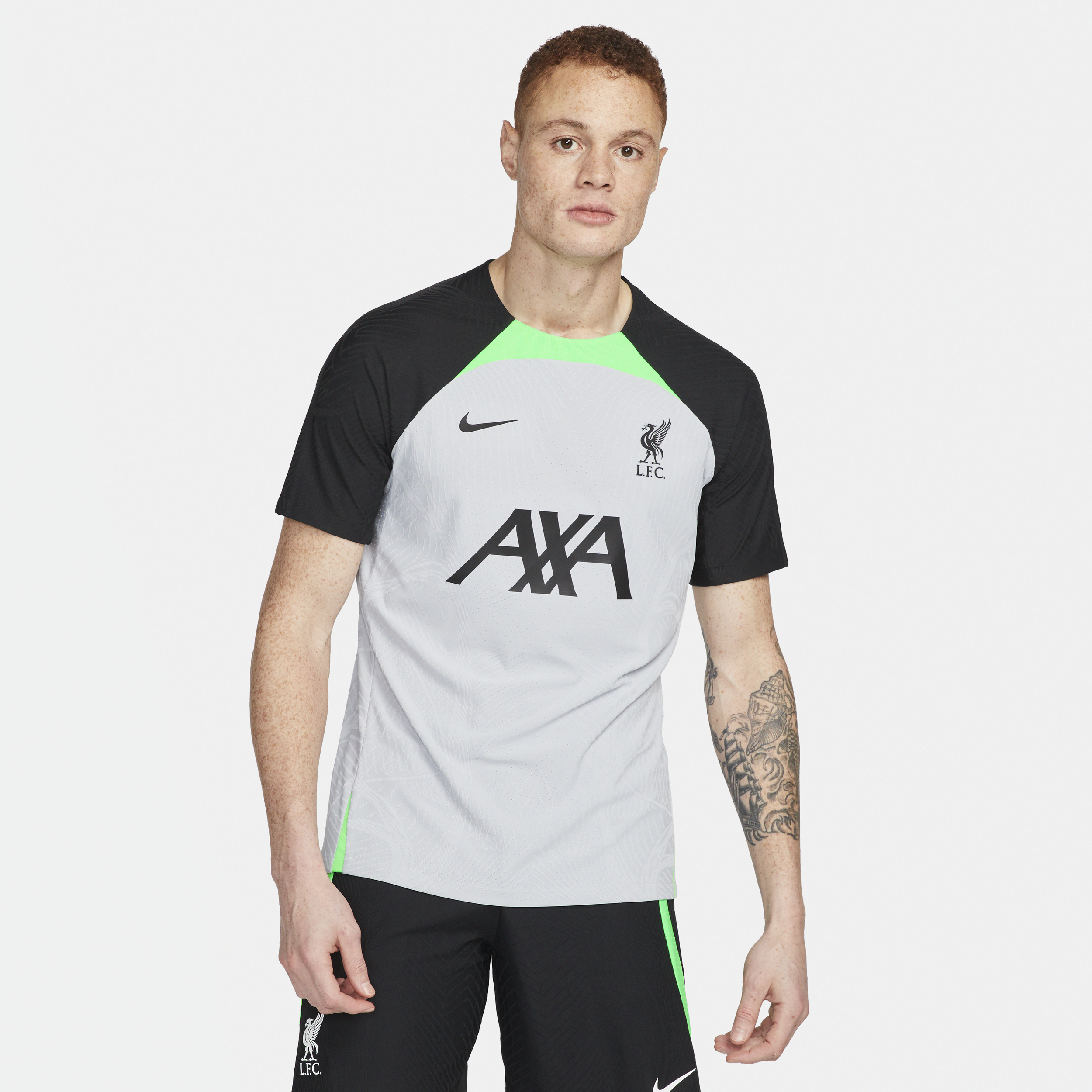 Maskinstrikket Liverpool FC Strike Elite-Nike Dri-FIT ADV-fodboldtrøje til mænd - grå
