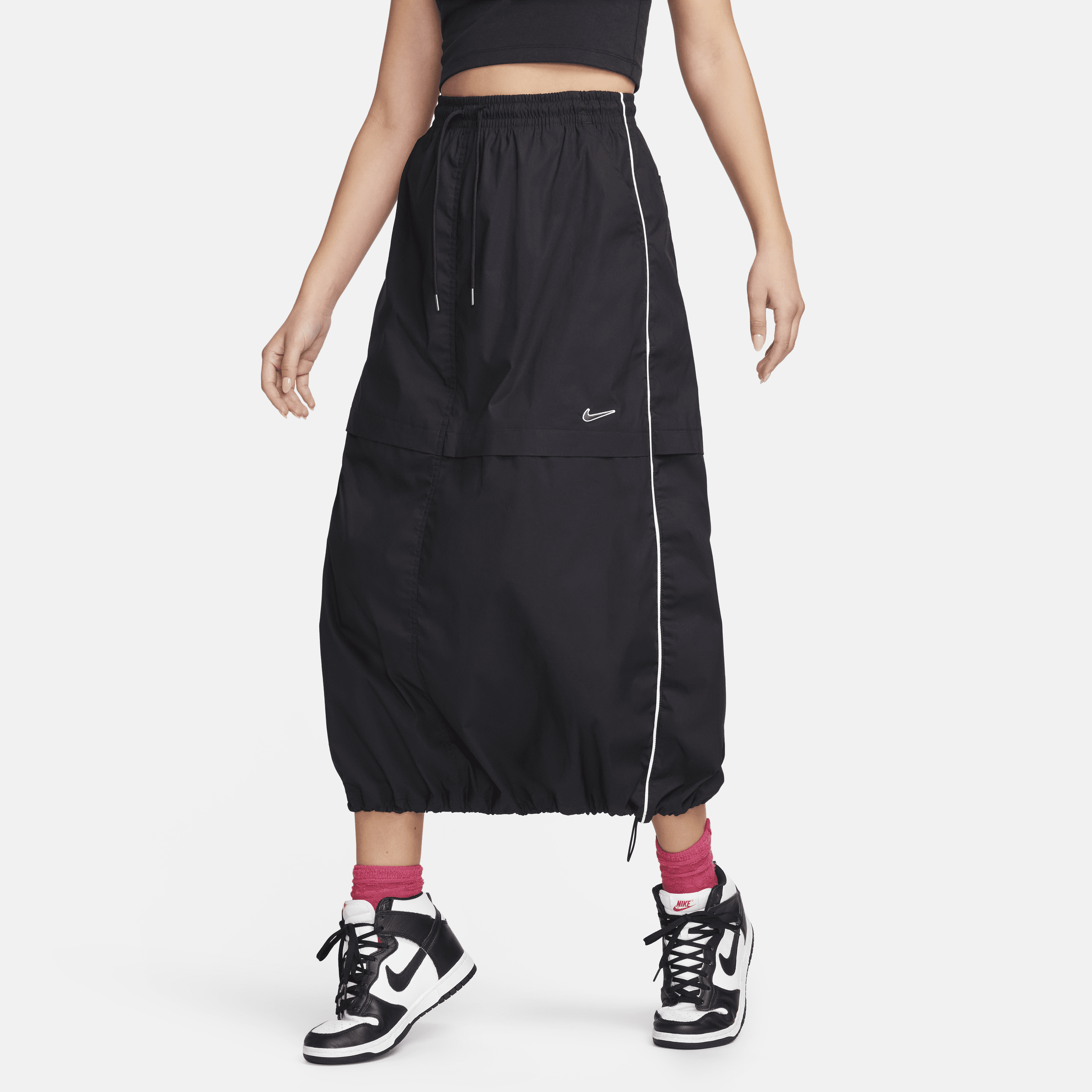 Vævet Nike Sportswear-nederdel til kvinder - sort