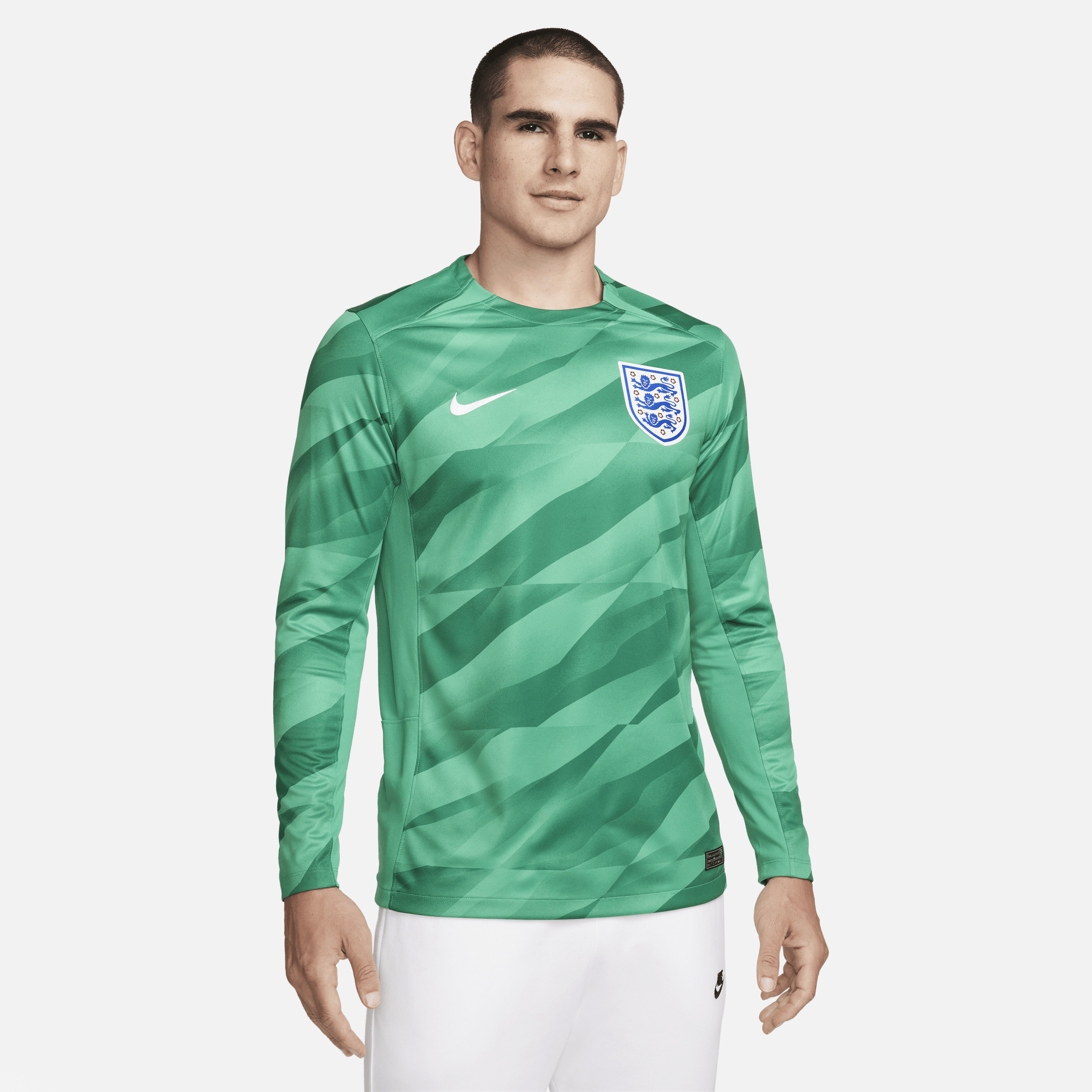 England 2023/24 Stadium Goalkeeper Nike Dri-FIT-fodboldtrøje til mænd - grøn